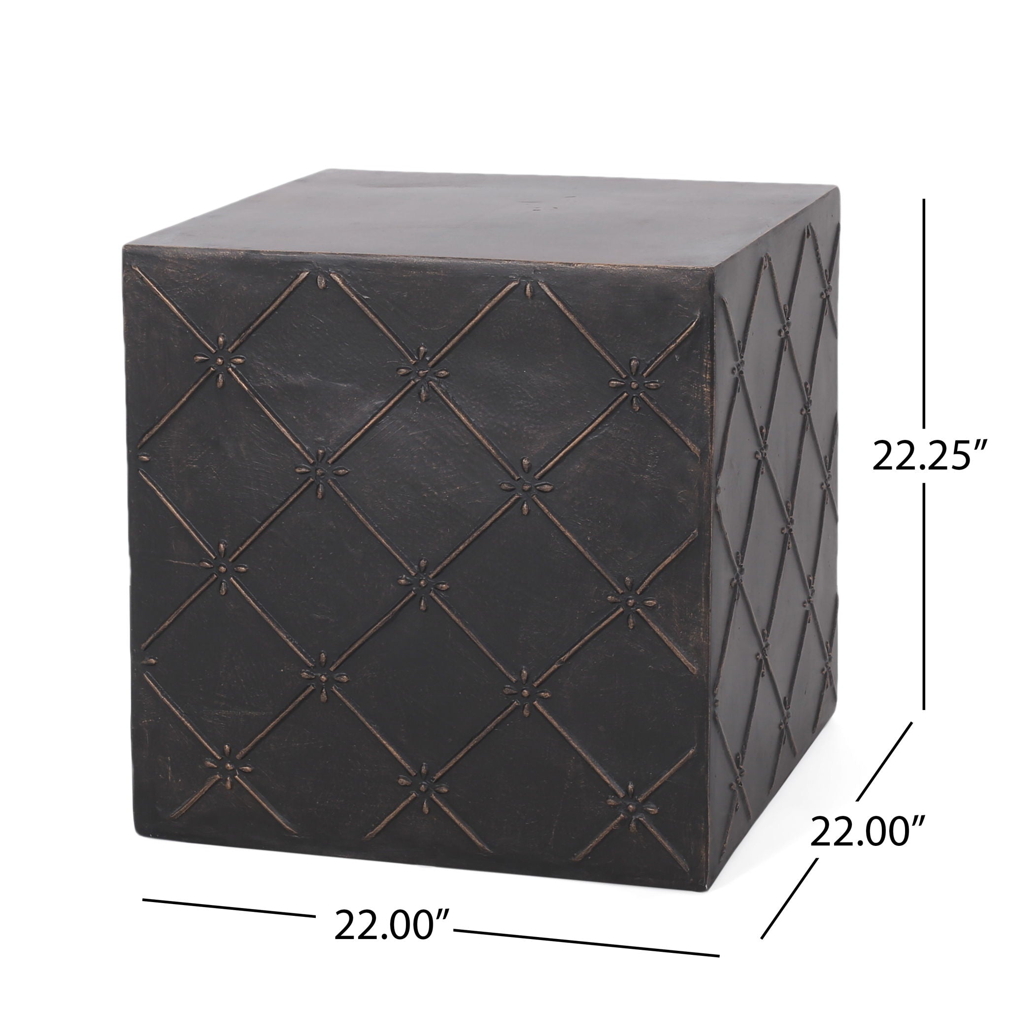 Outdoor Lightweight Concrete, Side Table - Copper