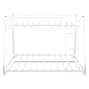Bunk Bed Frame With Ladder And Guardrail, Heavy Duty Noise Free Design Metal Construction