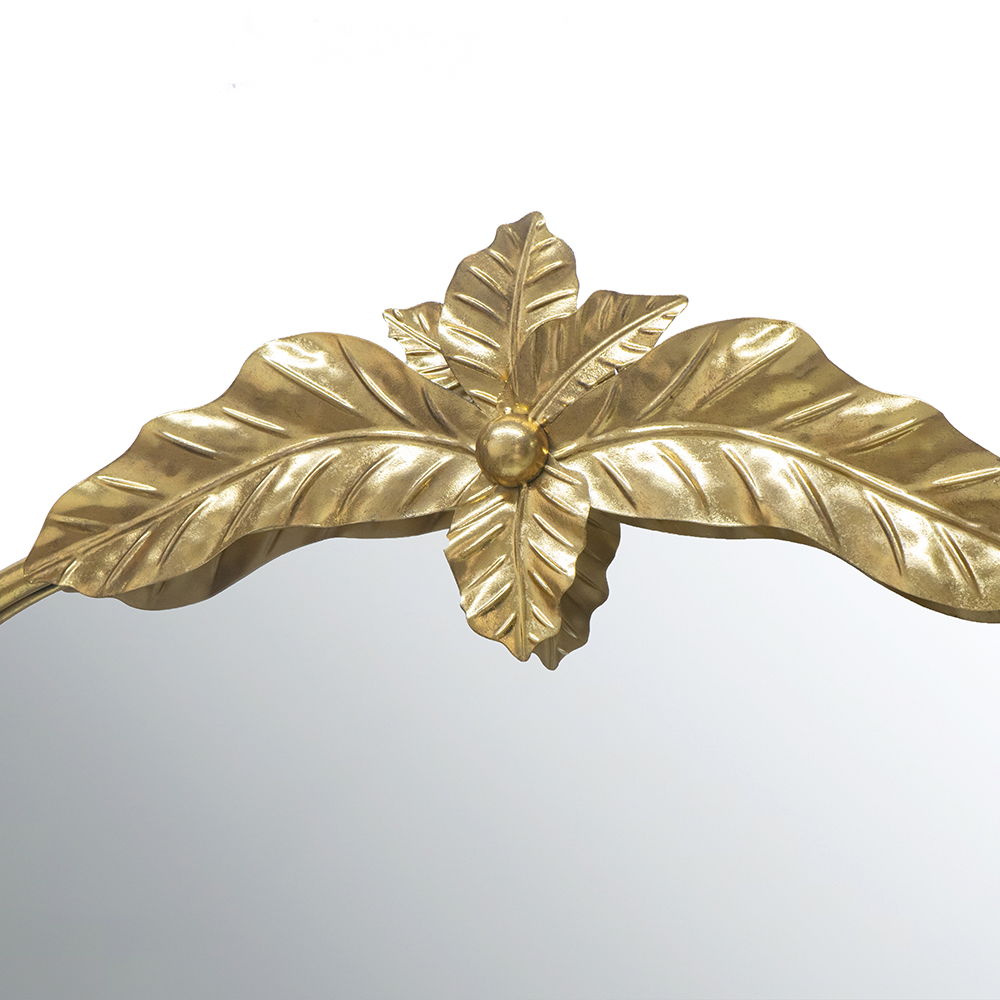 Arched Wall Mirror With Metal Frame, Wall Mirror For Living Room