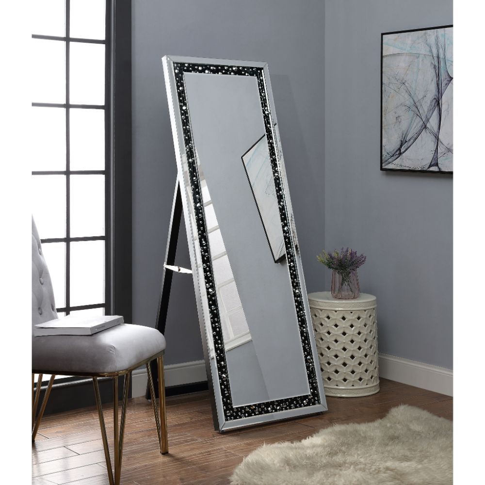 Nysa - Floor Mirror - Faux Crystals