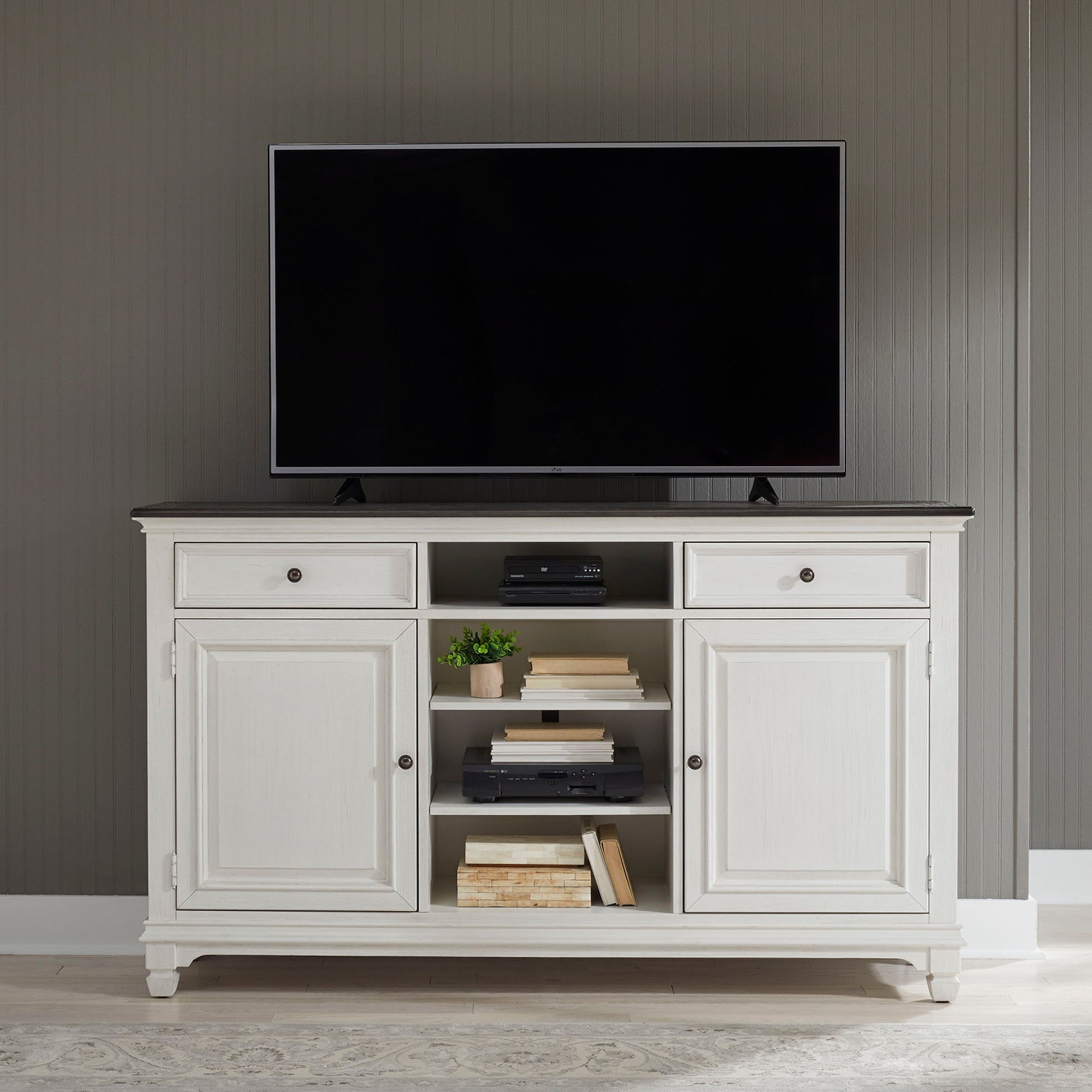 Liberty Furniture Allyson Park - 68" Highboy TV Console - White | Meri Furniture