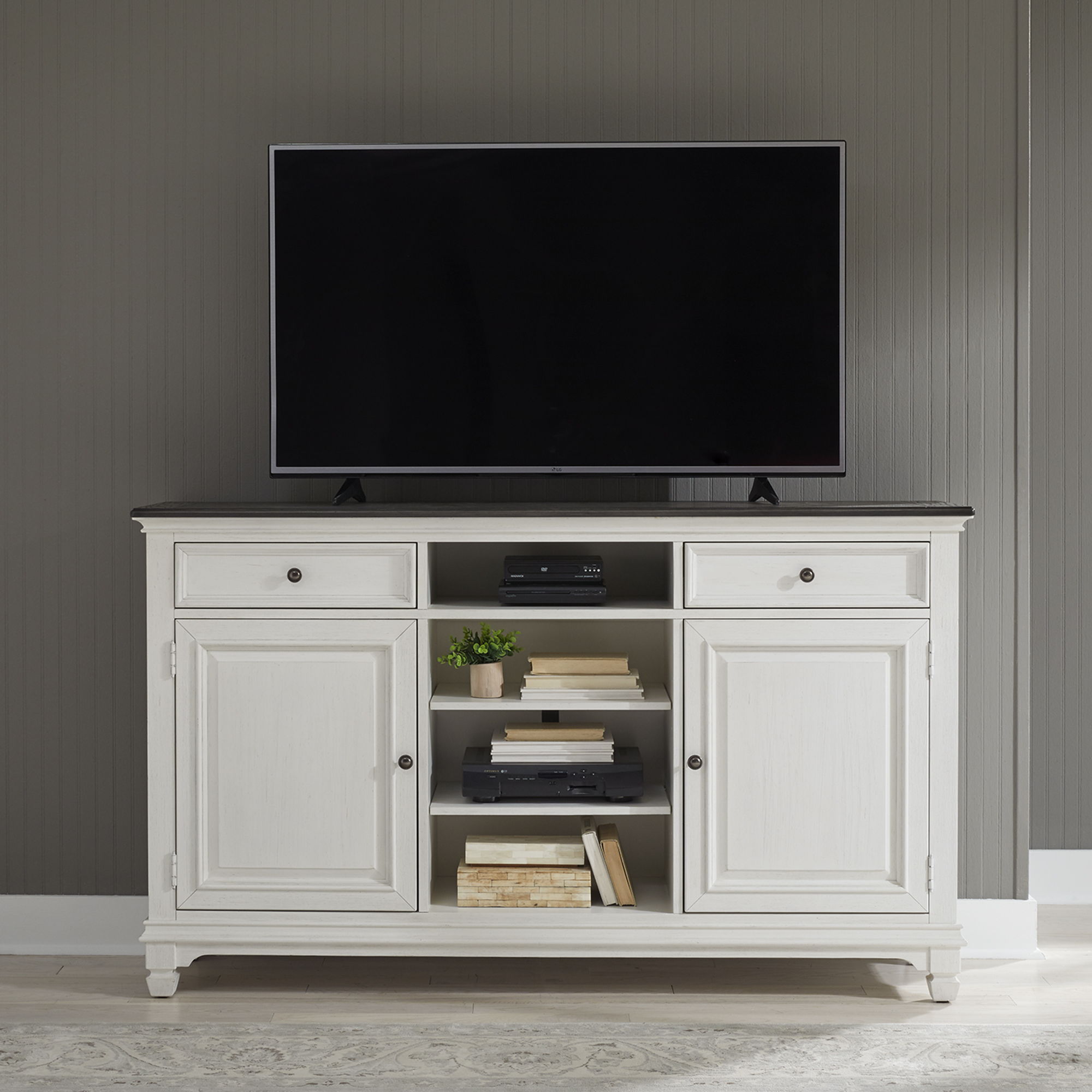 Liberty Furniture Allyson Park - 68" Highboy TV Console - White | Meri Furniture