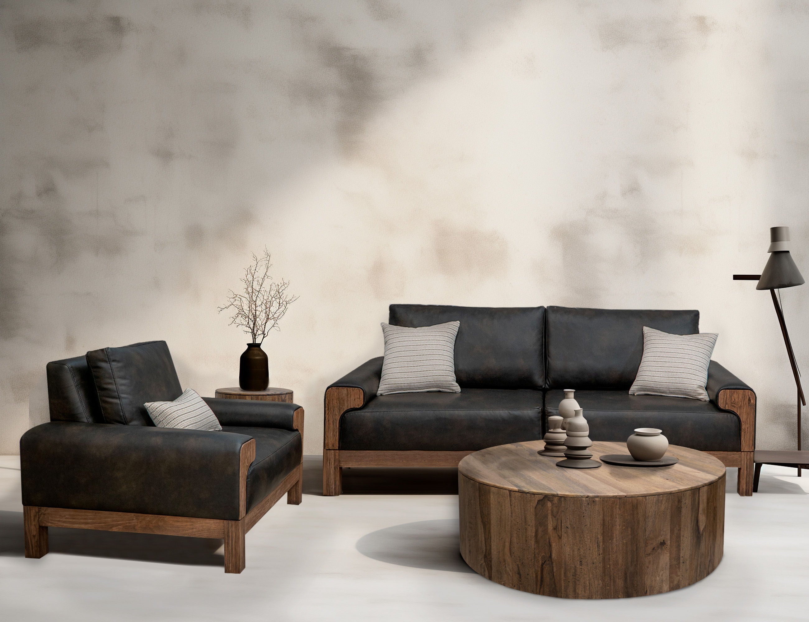 International Furniture Direct Sedona - Loveseat - Licorice | Meri Furniture