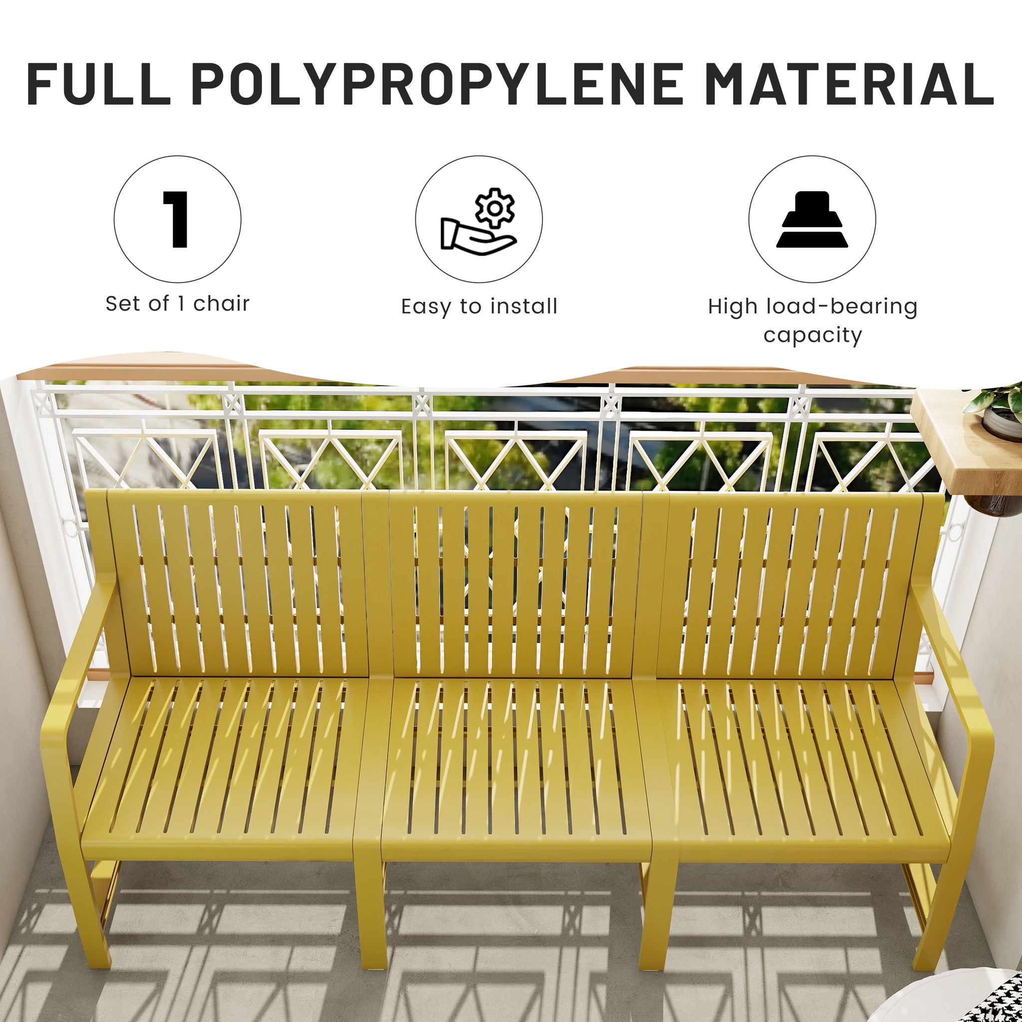 1 Piece Indoor / Outdoor 3 Seater Sofa, UV-Resistant, Waterproof And Durable