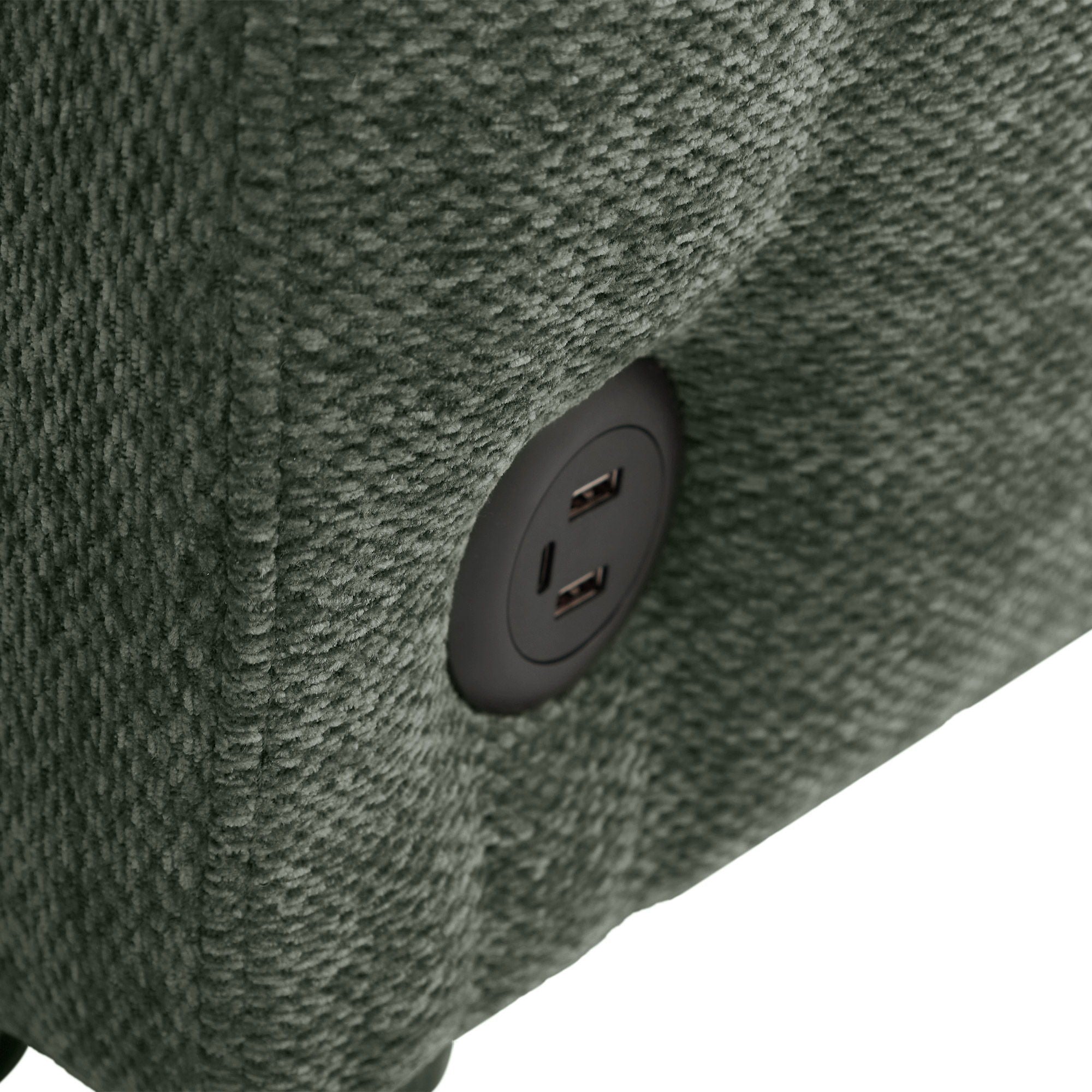 Loveseat Sofa Pull-Out Bed With Adjustable Backrest, 3 USB Ports And 2 Lumbar Pillows For Living Room