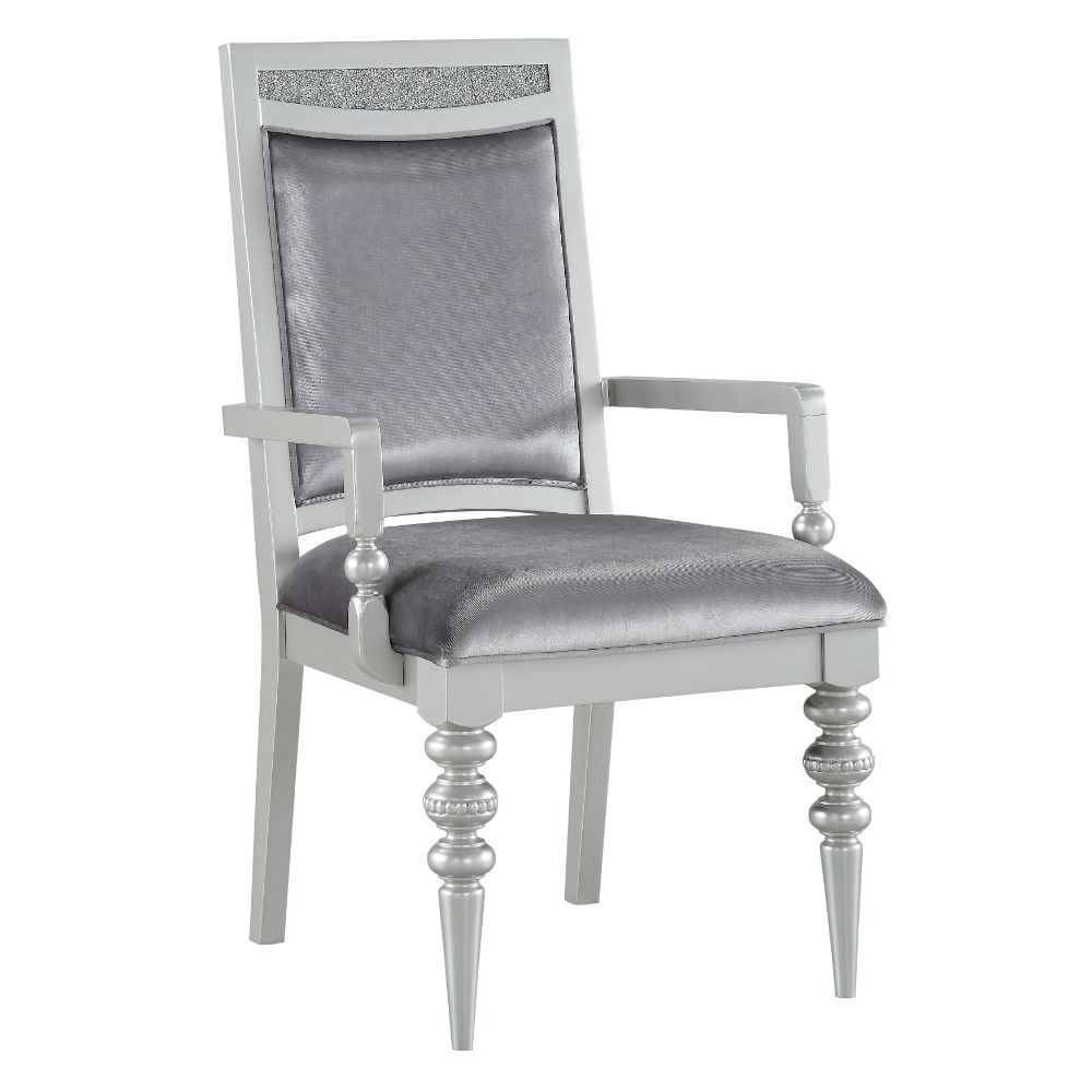 ACME Maverick - Chair (Set of 2) - Fabric & Platinum | Meri Furniture