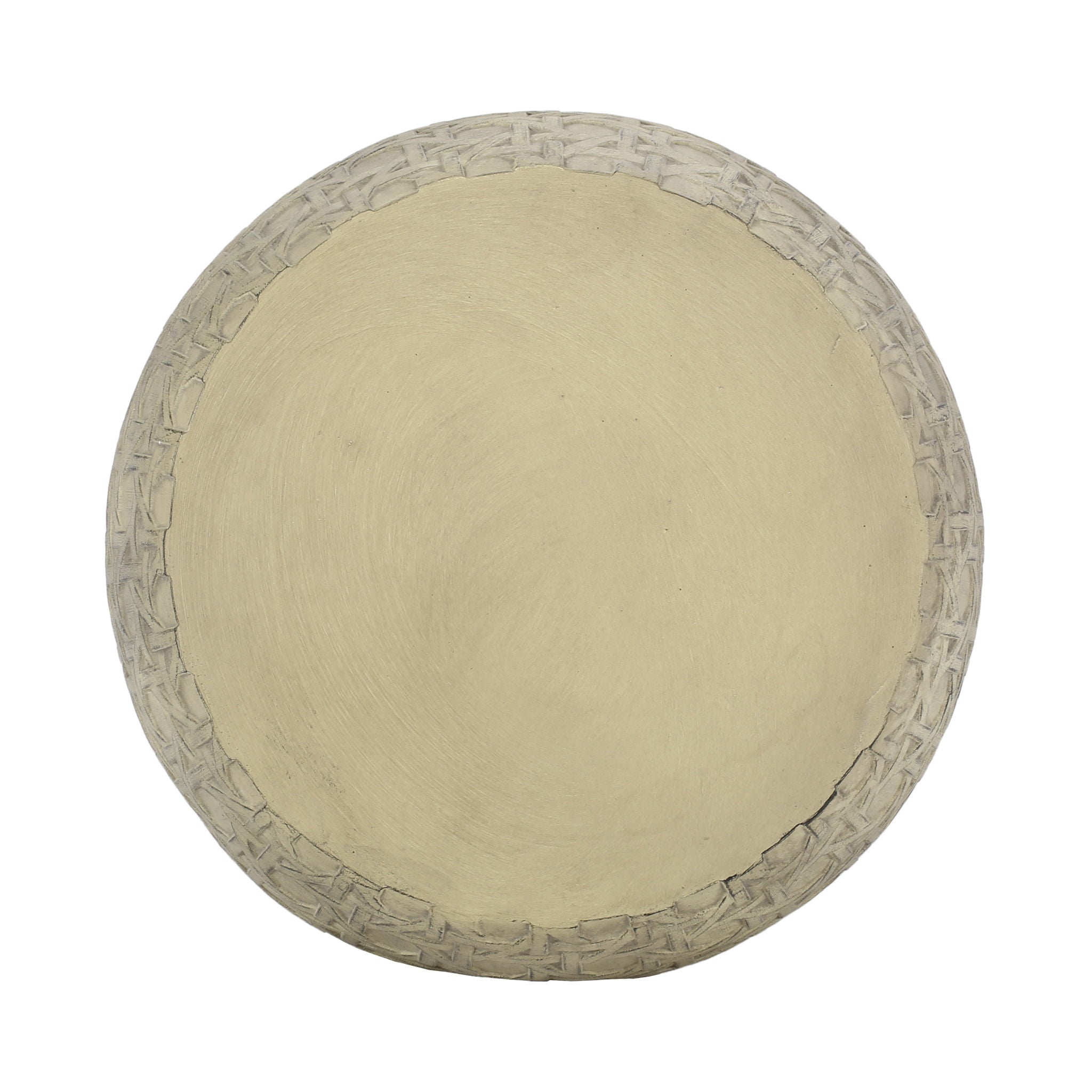 Outdoor Lightweight Concrete Side Table - Antique Yellow