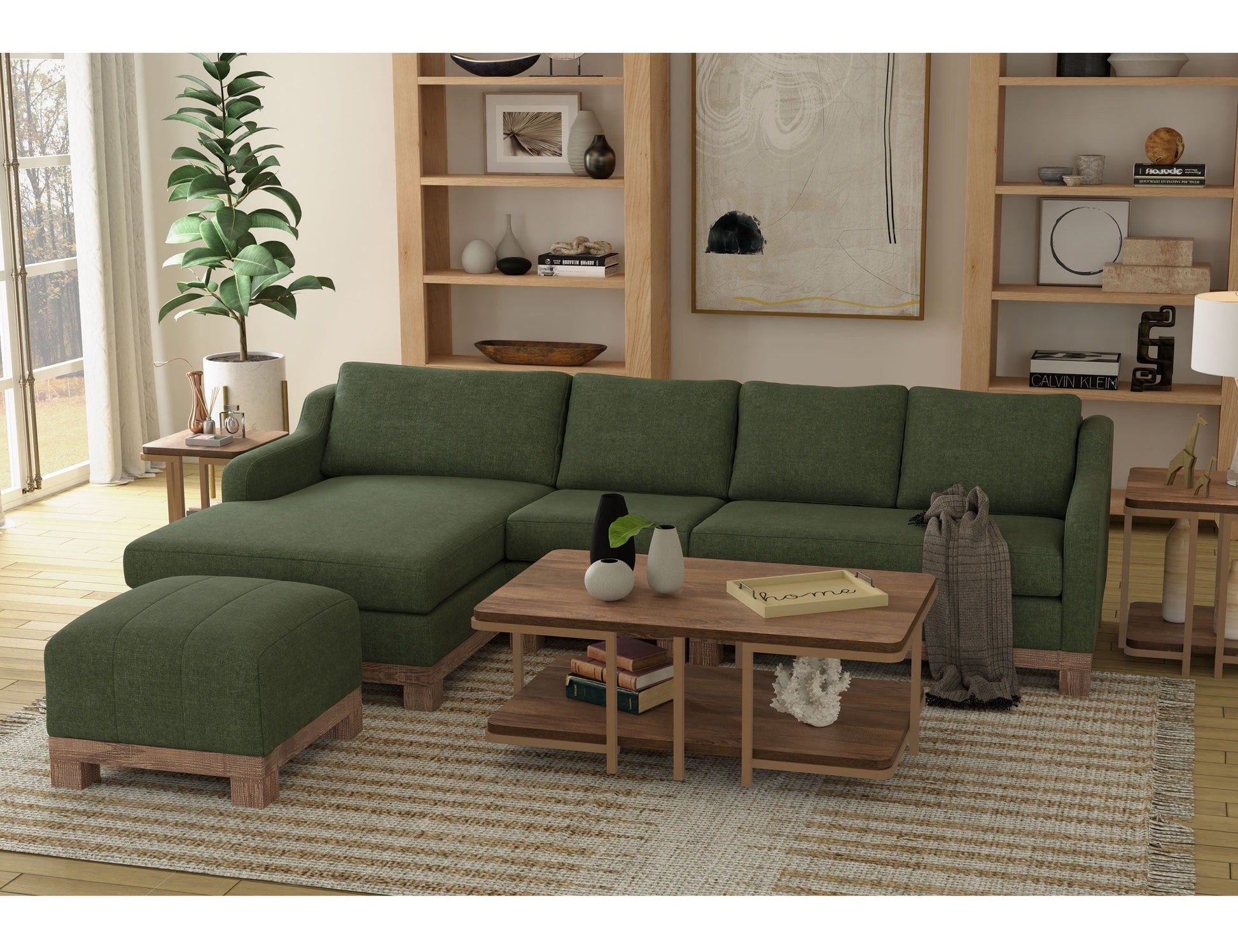 International Furniture Direct Samba - Loveseat - Green | Meri Furniture