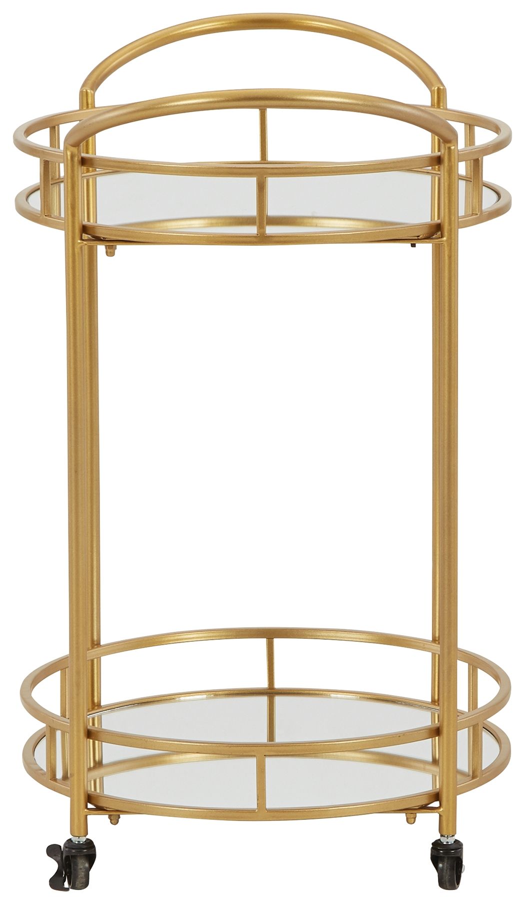 Ashley Furniture Wynora - Gold - Bar Cart | Meri Furniture