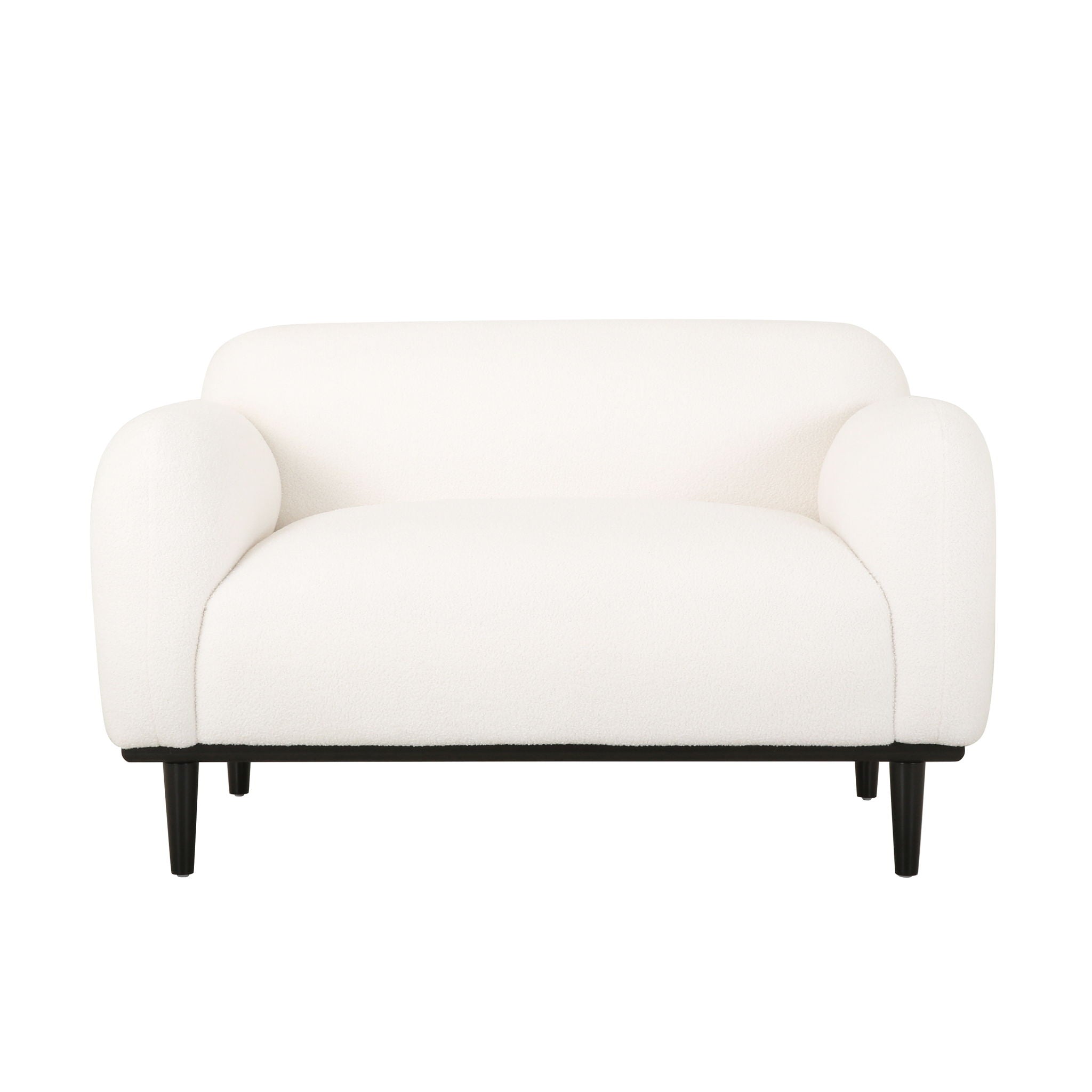 Sway - Upholstered Loveseat With Wood Legs And Round Arms