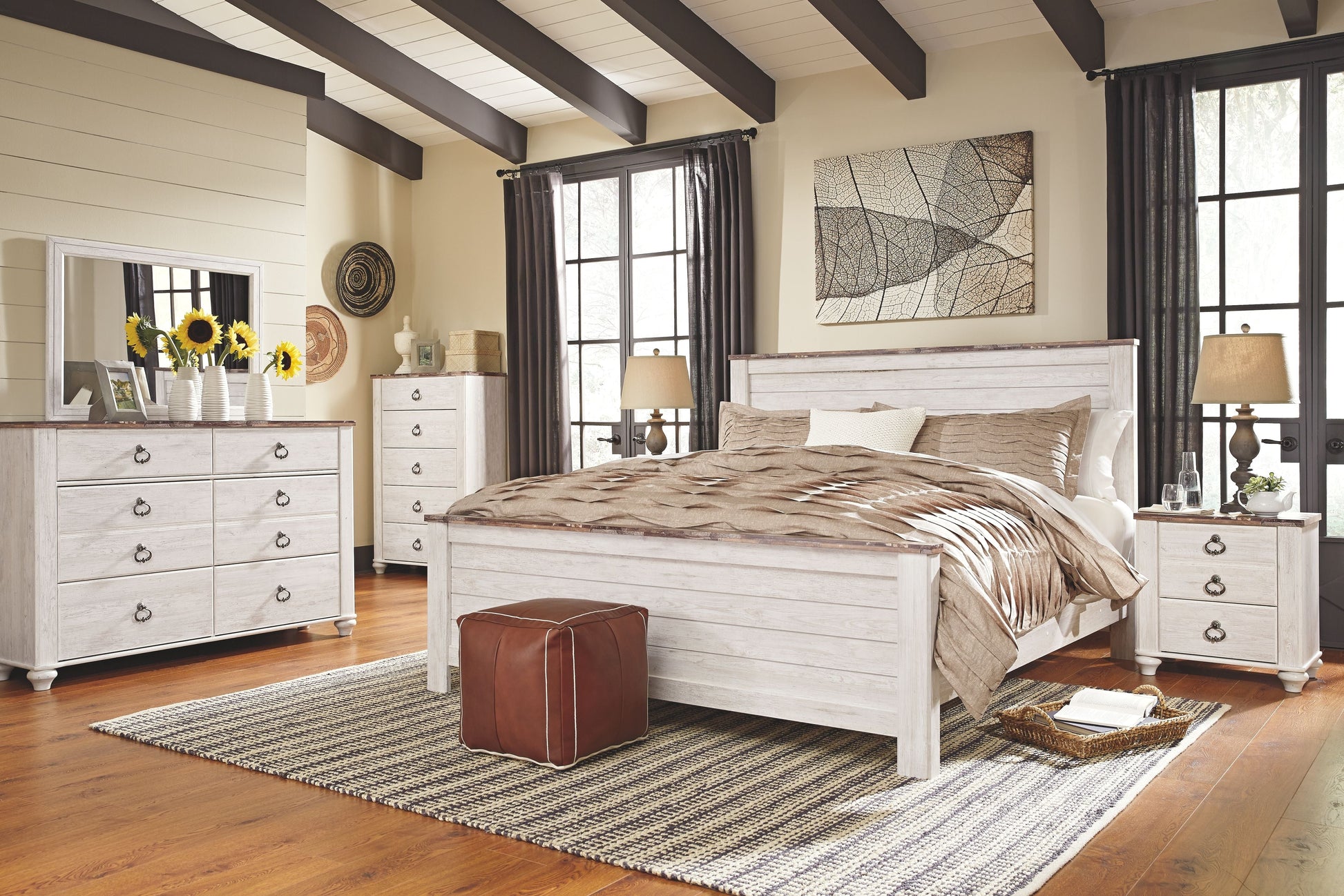 Signature Design by Ashley® Willowton - Panel Bed | Meri Furniture