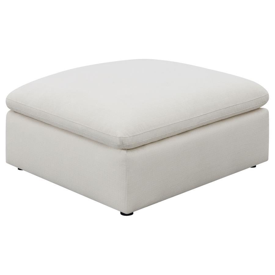 Coaster Fine Furniture Hobson - Square Upholstered Ottoman - Ivory | Meri Furniture