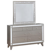 Coaster Fine Furniture Leighton - 7-Drawer Dresser With Mirror - Metallic Mercury | Meri Furniture