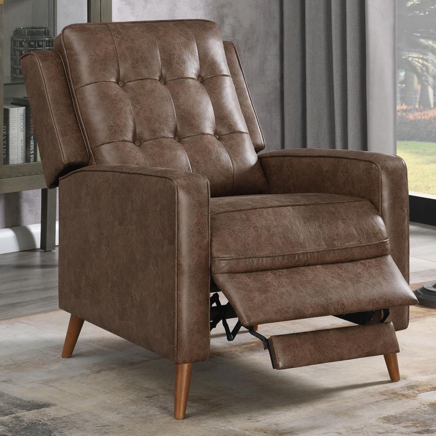 Coaster Fine Furniture Davidson - Upholstered Tufted Push Back Recliner | Meri Furniture