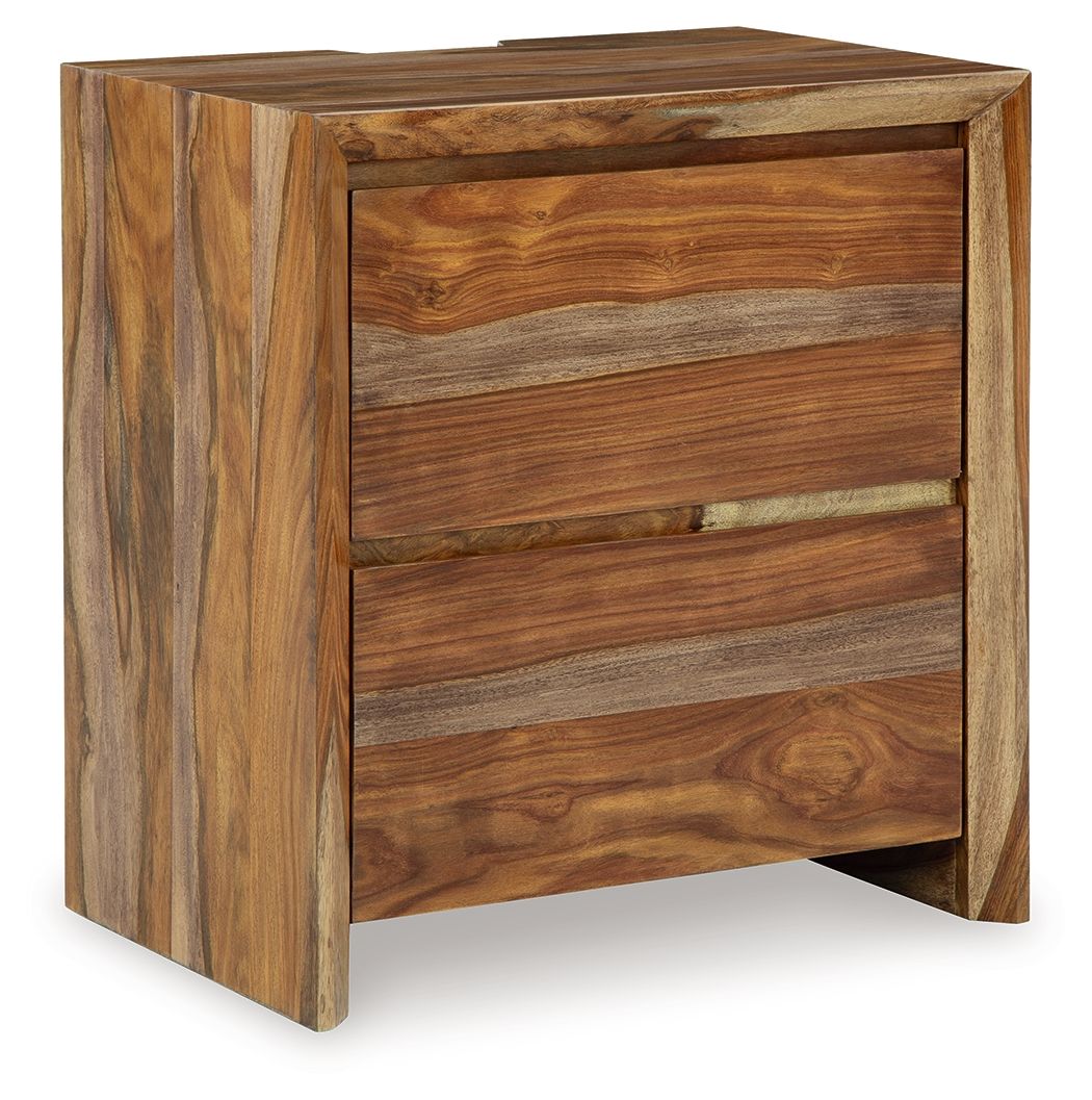 Signature Design by Ashley® Dressonni - Brown - Two Drawer Night Stand | Meri Furniture