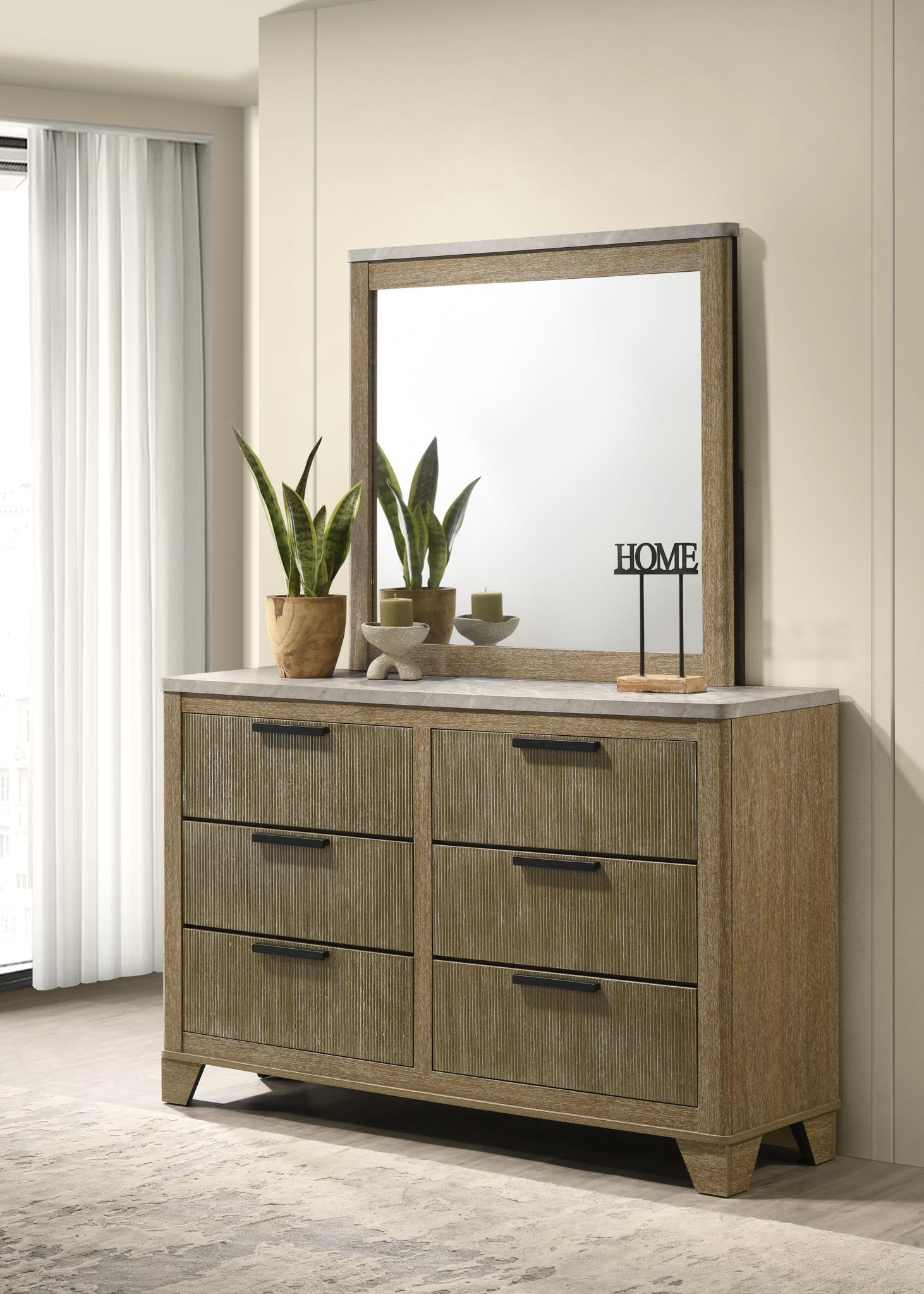 B406 - Mirror - Aspen Oak