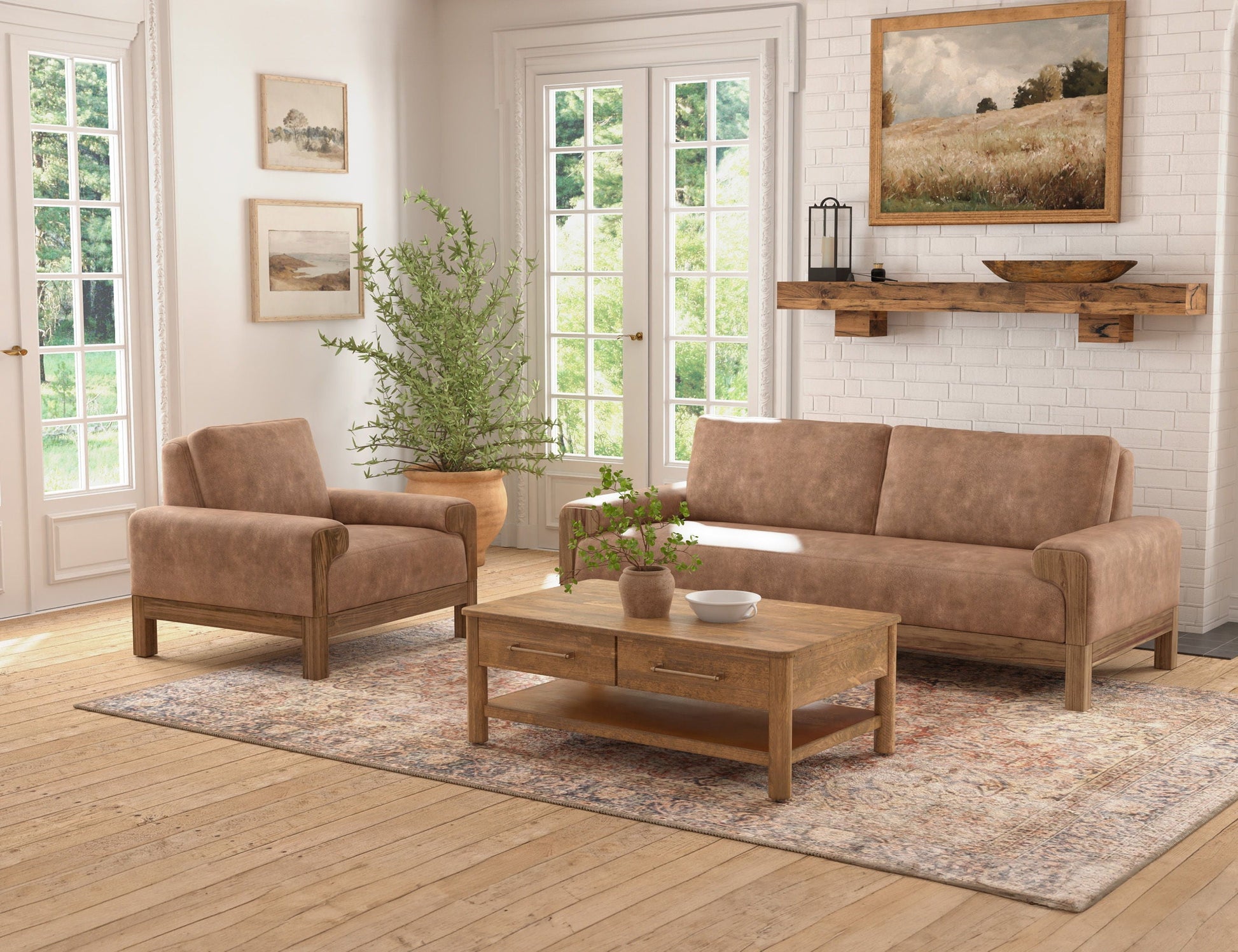 International Furniture Direct Sedona - Armchair - Brown | Meri Furniture
