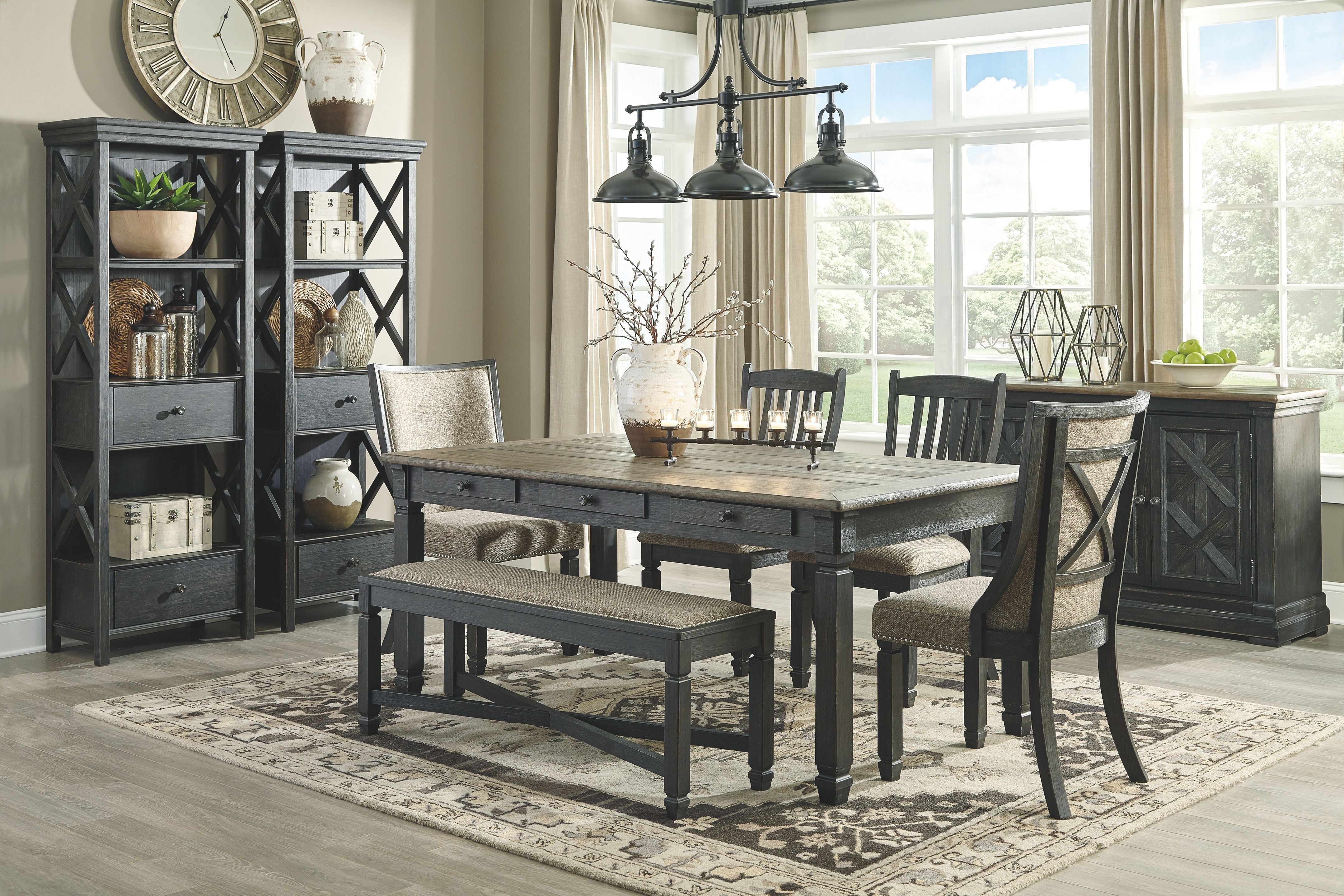 Ashley Furniture Tyler - Black / Gray - Dining Room Server | Meri Furniture