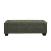 Textured Fabric Ottoman Bench With Hinged Lid