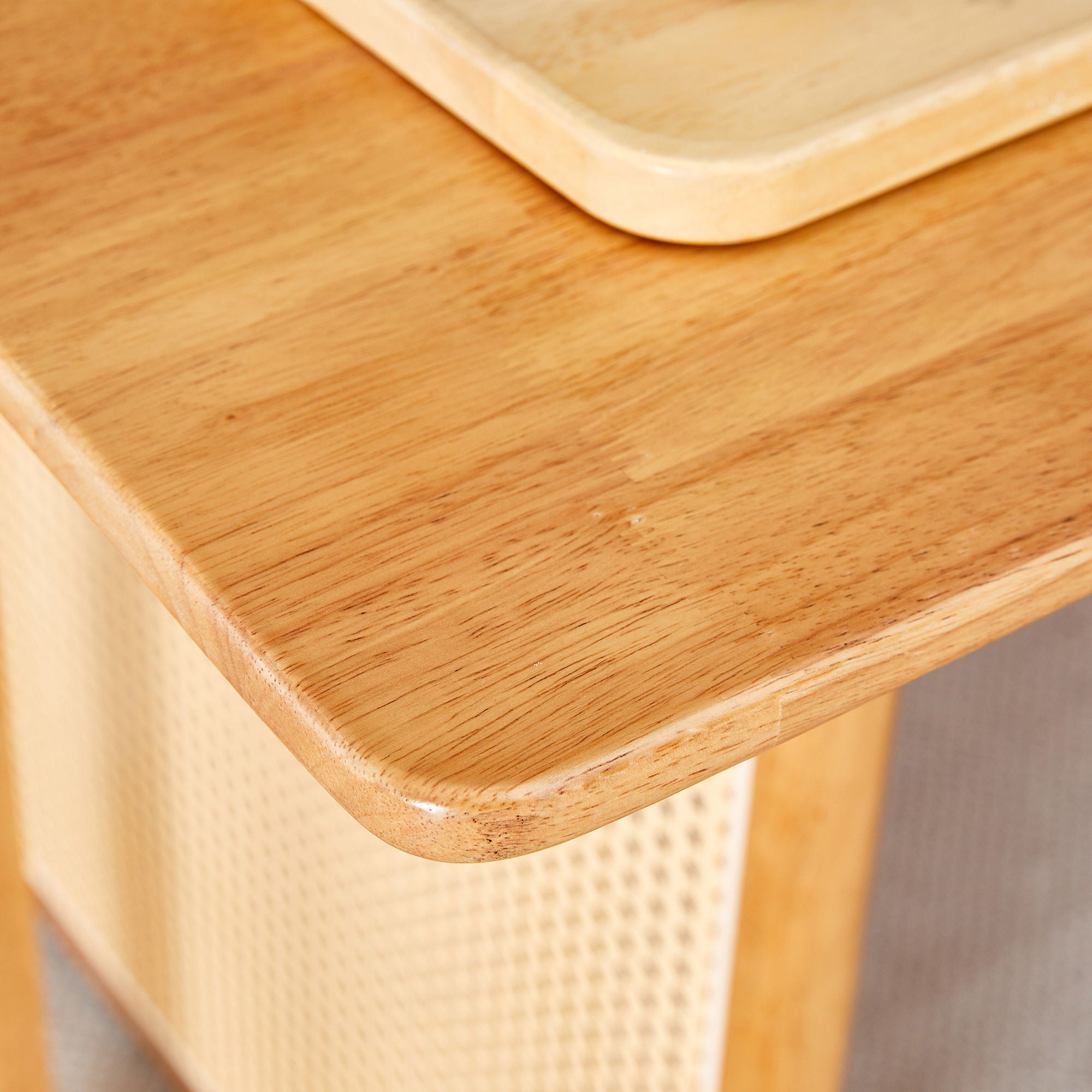 Dining Table With Imitation Rattan Design For Dining Room