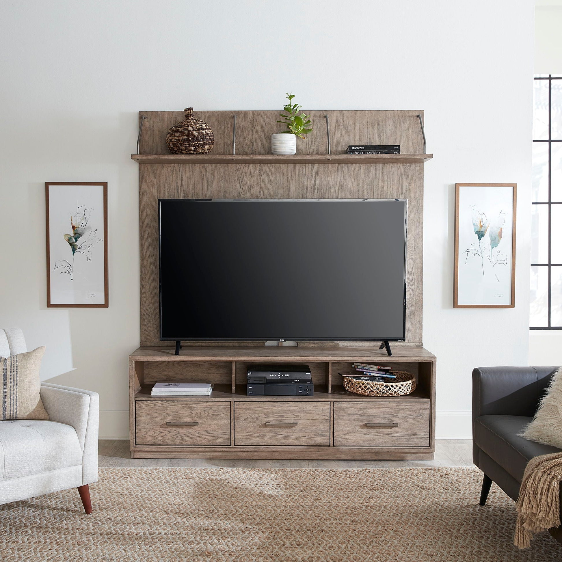 Liberty Furniture City Scape - Entertainment Center - Burnished Beige | Meri Furniture
