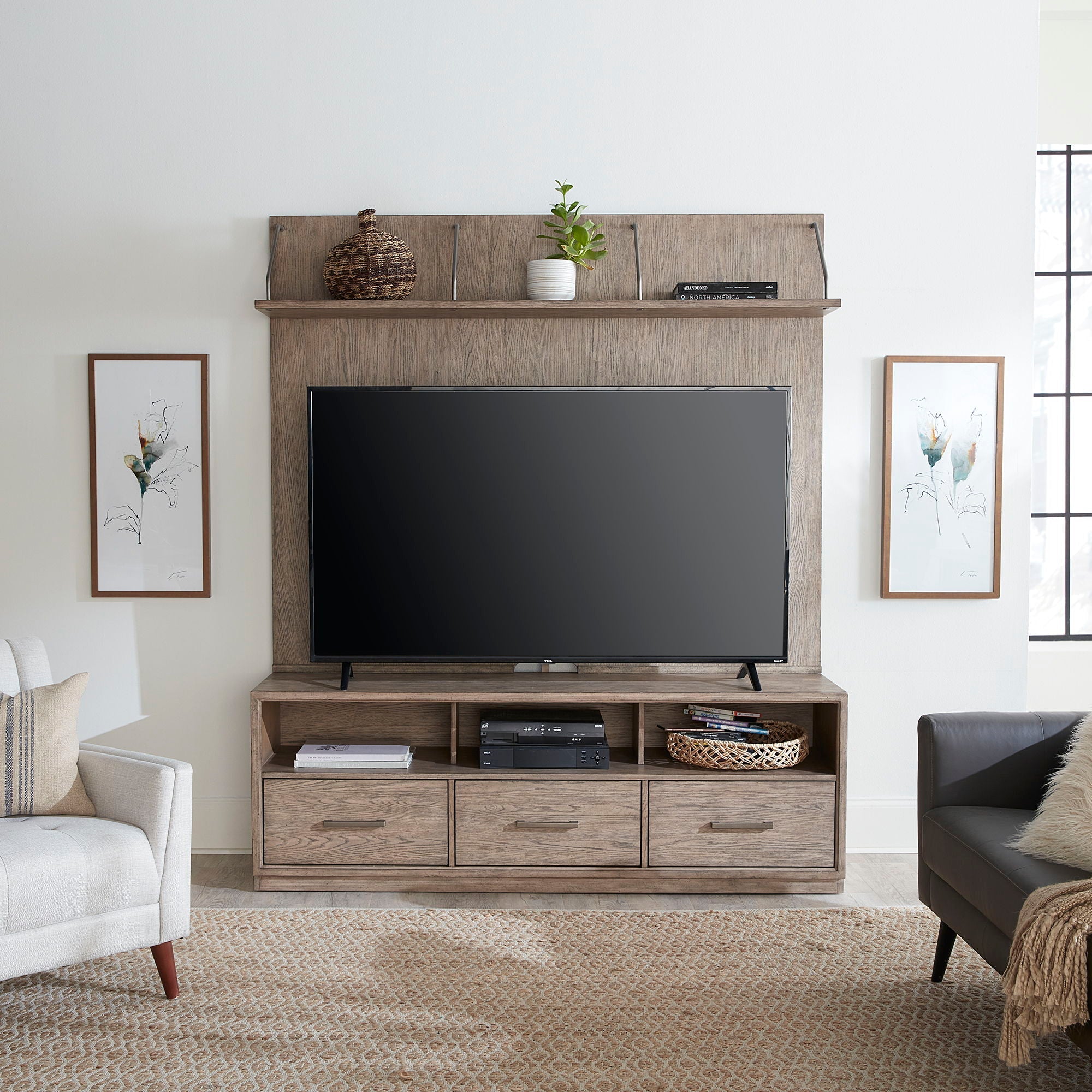 Liberty Furniture City Scape - Entertainment Center - Burnished Beige | Meri Furniture