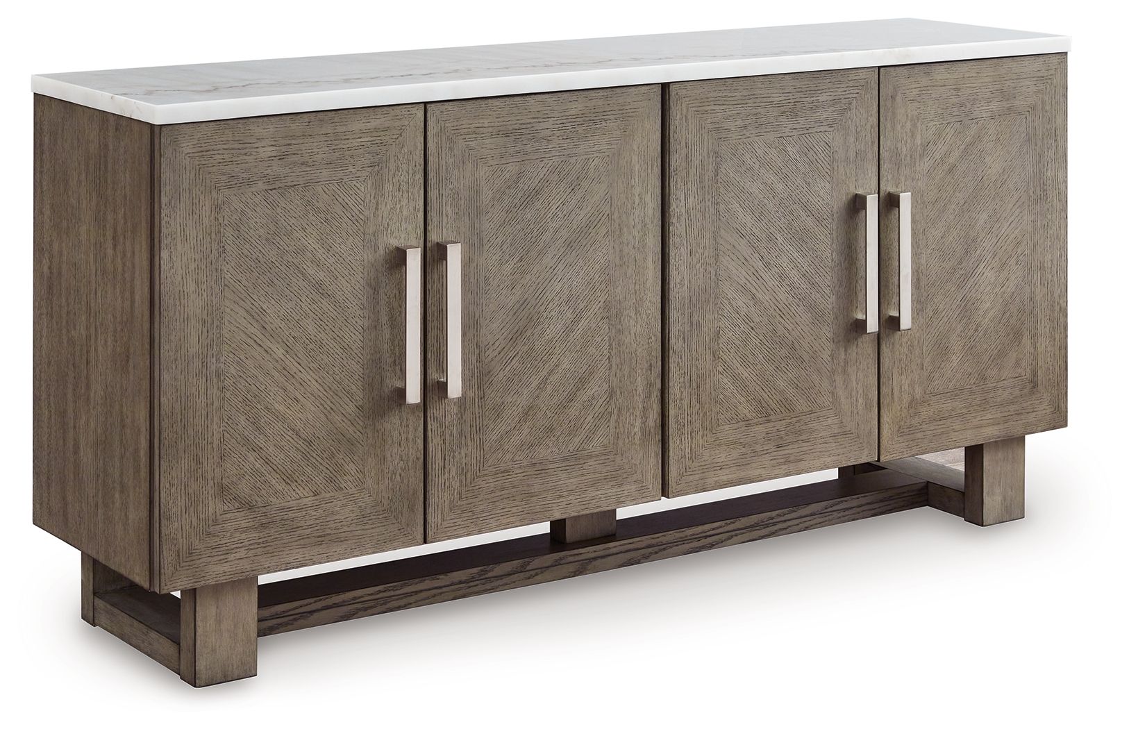Signature Design by Ashley® Loyaska - Grayish Brown / White - Extra Large TV Stand | Meri Furniture