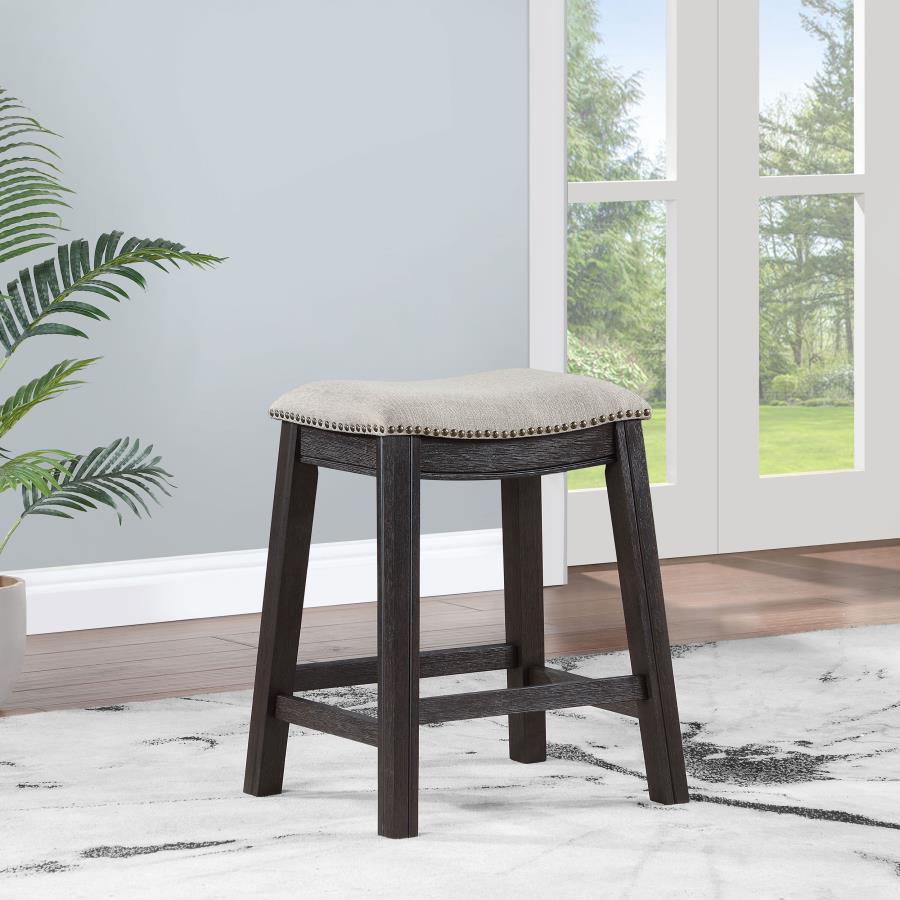 Coaster Fine Furniture Elliston - Backless Counter Stool (Set of 2) - Dark Gray | Meri Furniture