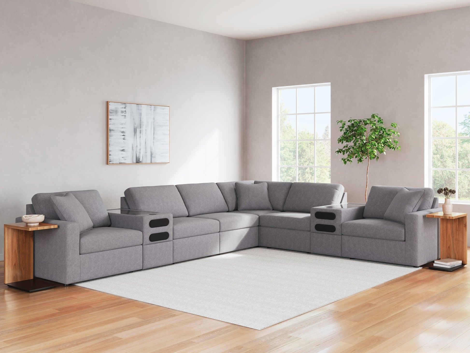 Signature Design by Ashley® Modmax - Granite - Sectional | Meri Furniture