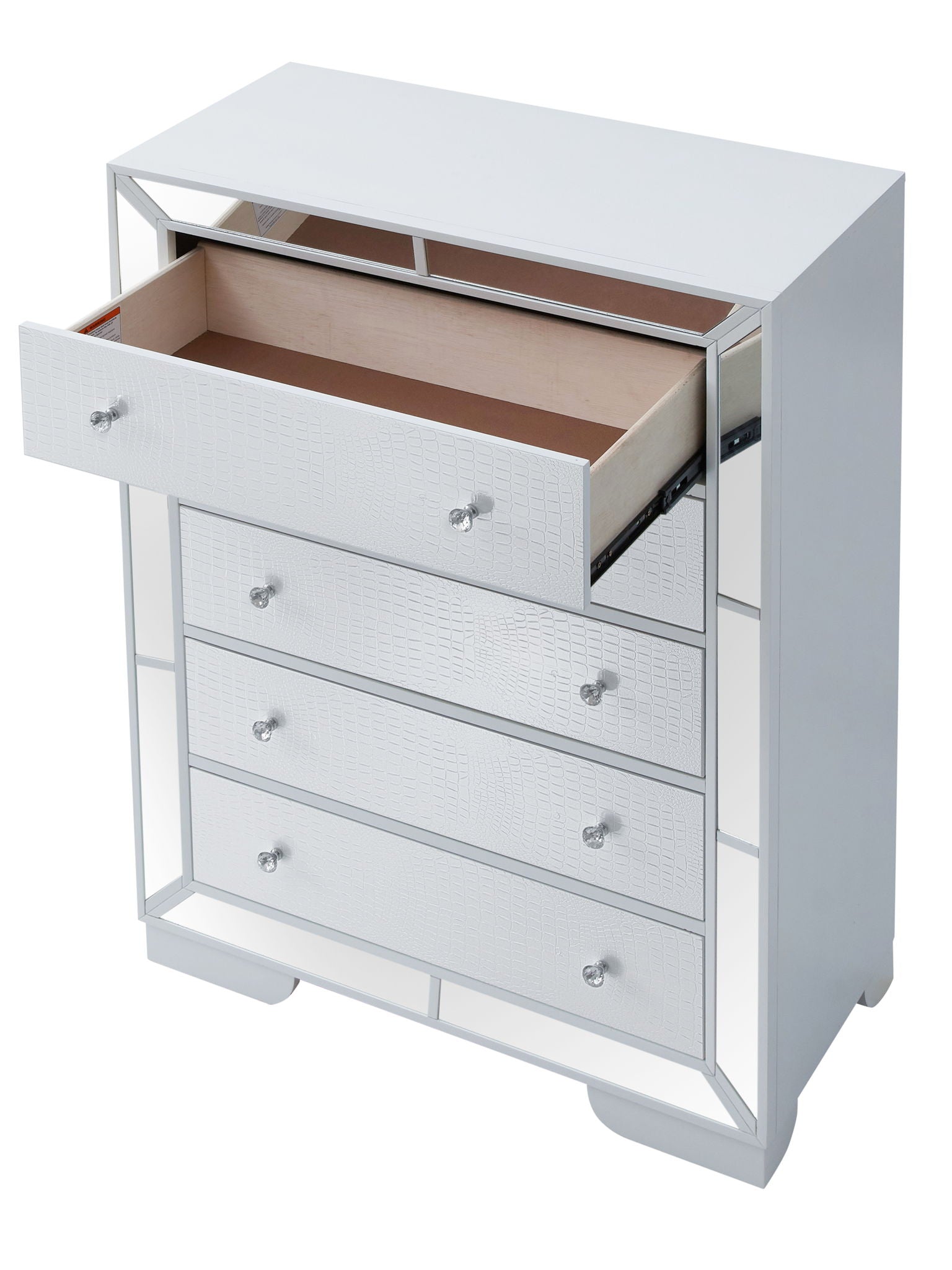 Sleek Contemporary Storage Chest - White