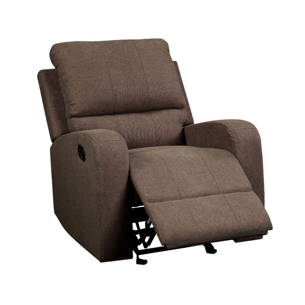 ACME Livino - Recliner - Brown Fabric | Meri Furniture