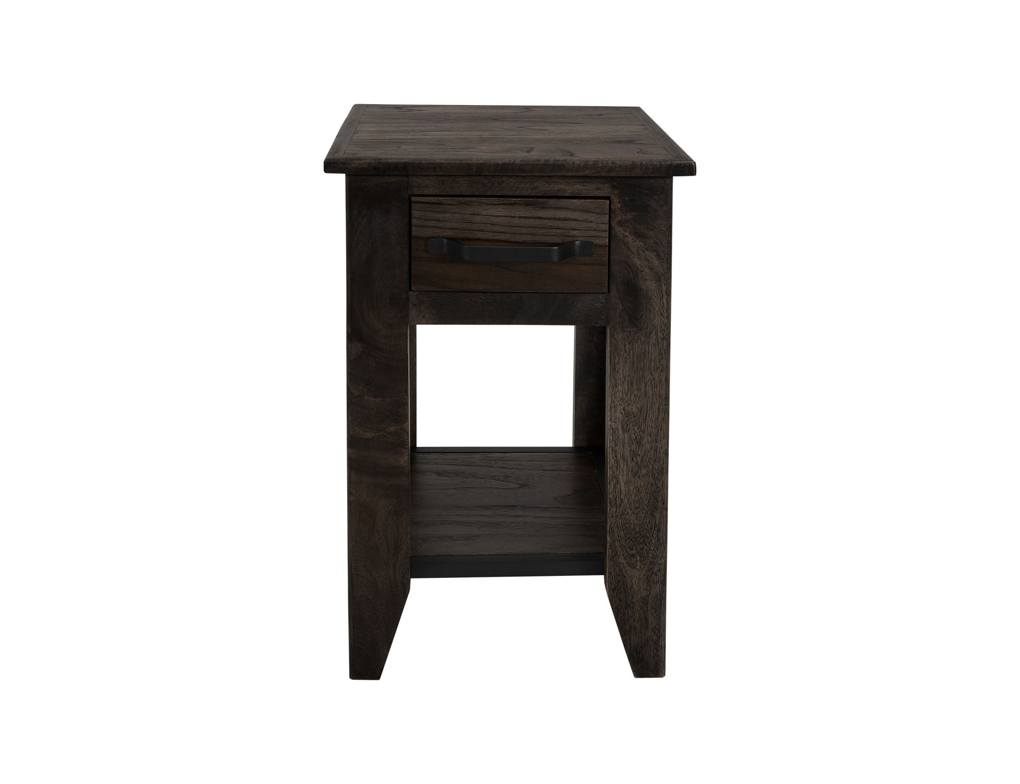 Teak - Chairside Table - Oil Black