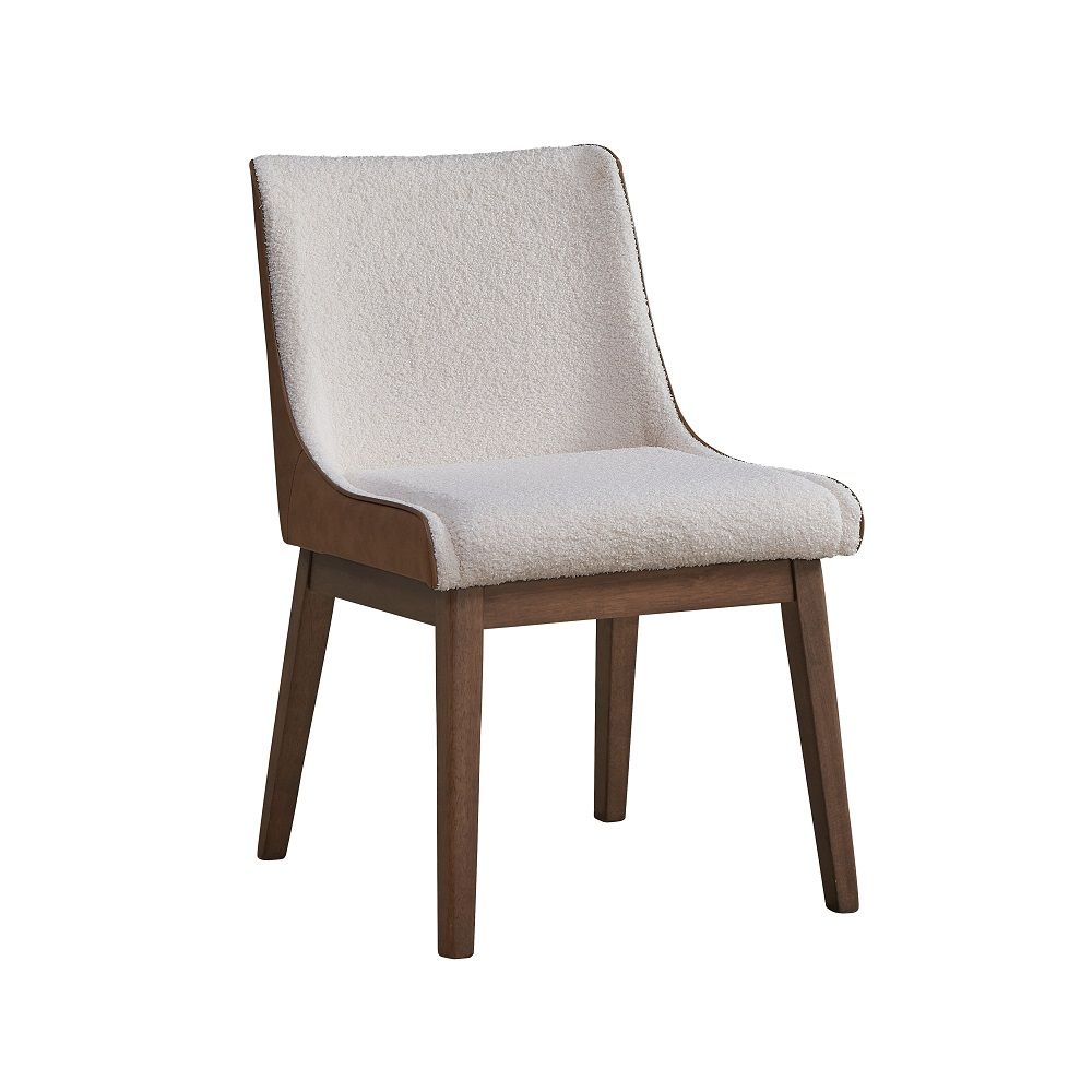 ACME Ginny - Side Chair (Set of 2) - Brown Velvet & Walnut | Meri Furniture