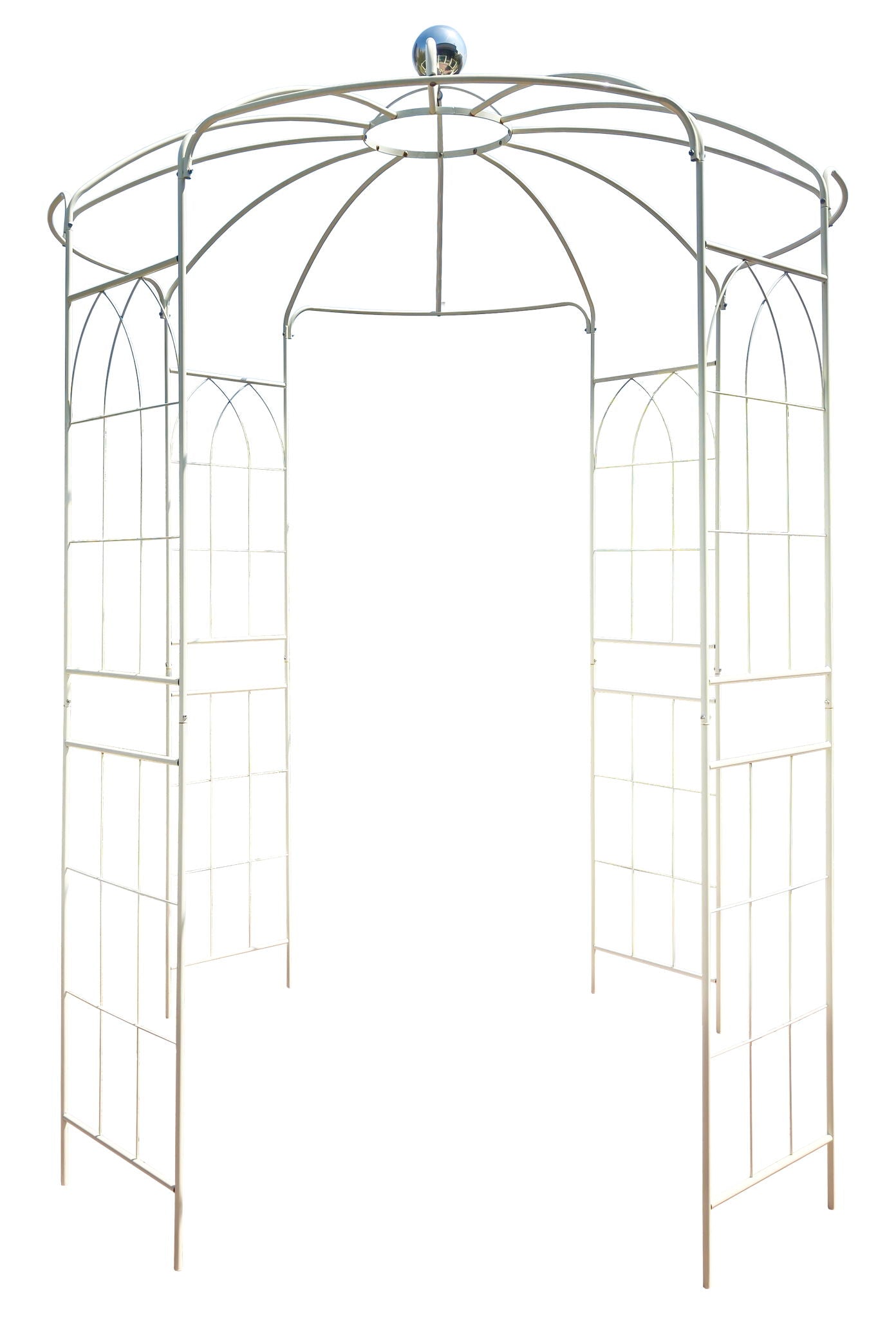 Metal Garden Arch Iron Garden Arbors Gazebo Dia High Birdcage Shape Pergola Pavilion For Wedding Ceremony