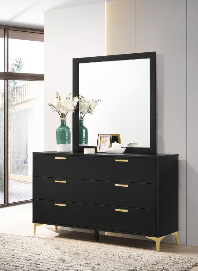 Coaster Fine Furniture Kendall - 6-Drawer Dresser With Mirror | Meri Furniture