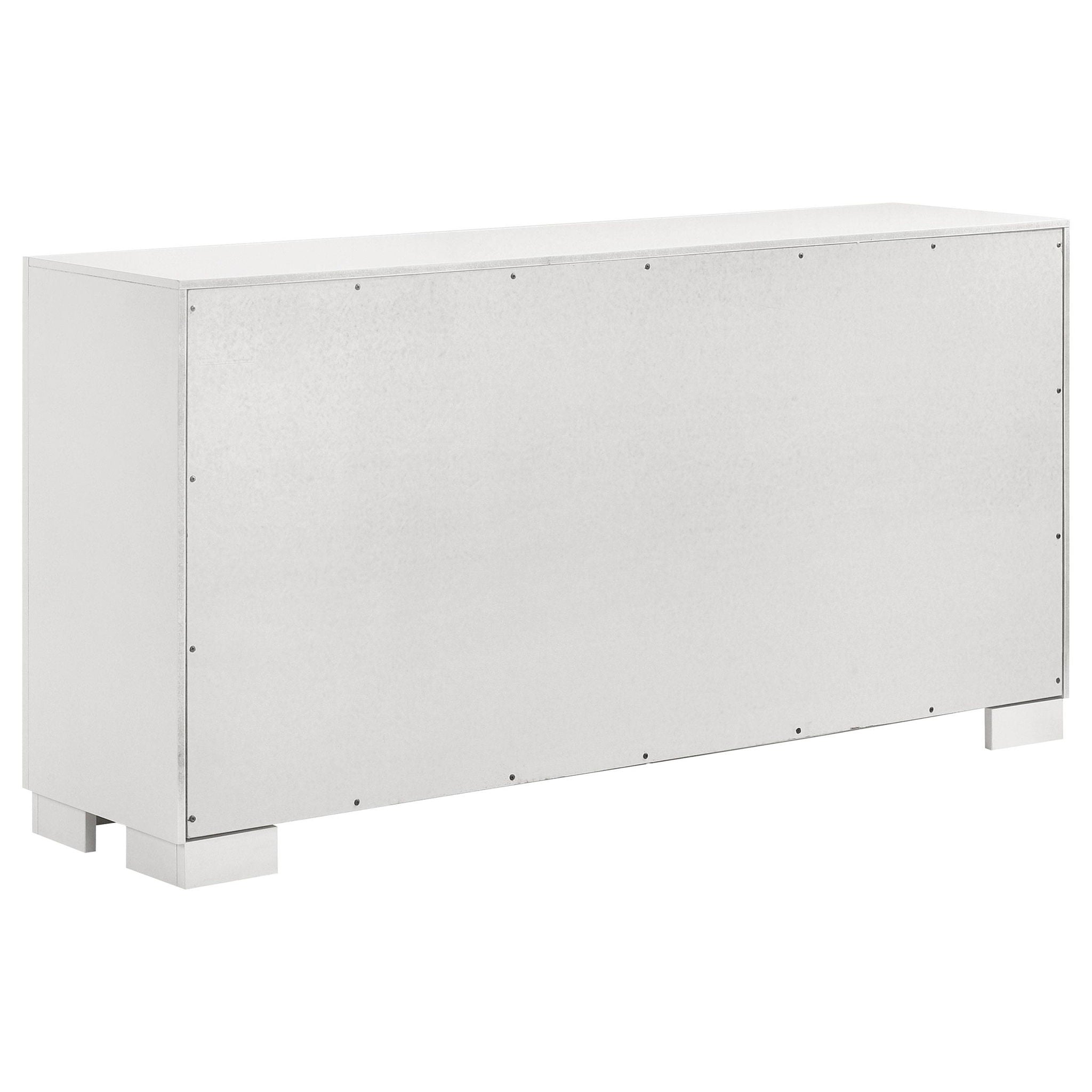 Jessica 6-piece Queen LED Bedroom Set Snow White