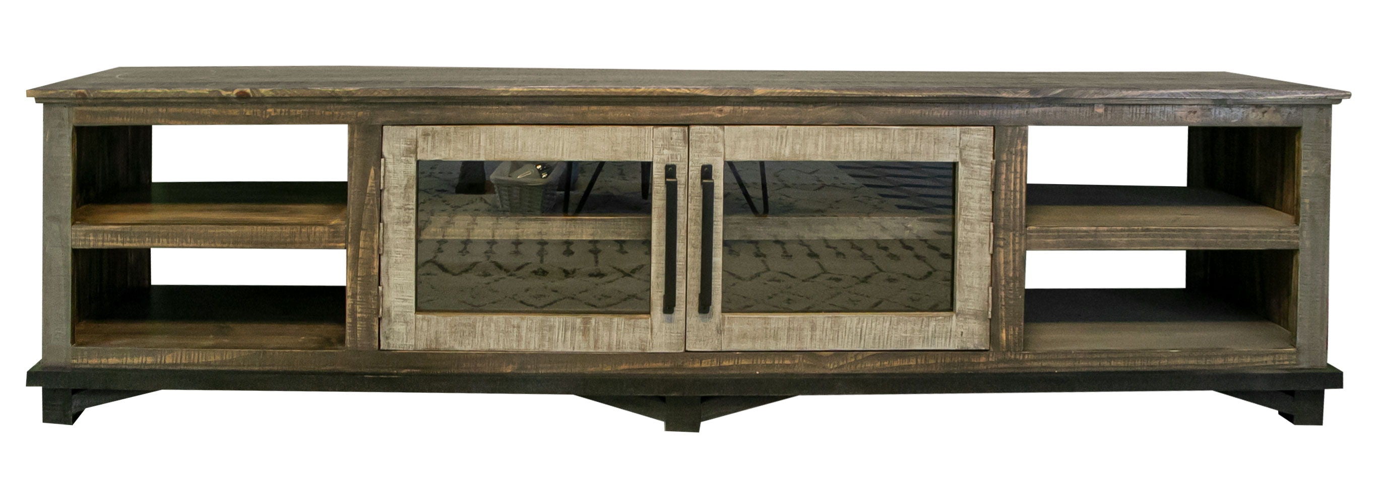 International Furniture Direct Loft Brown - TV Stand - Two Tone Gray / Brown | Meri Furniture