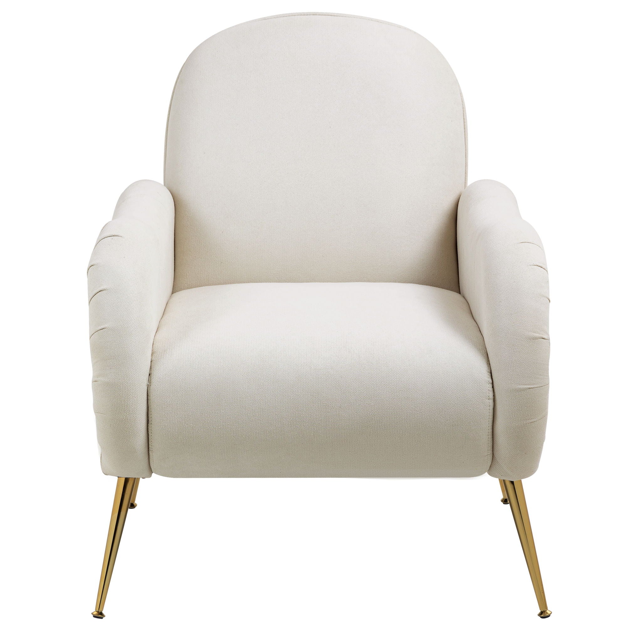 Modern Accent Chair With Metal Legs, Snowflake Fabric Armchair