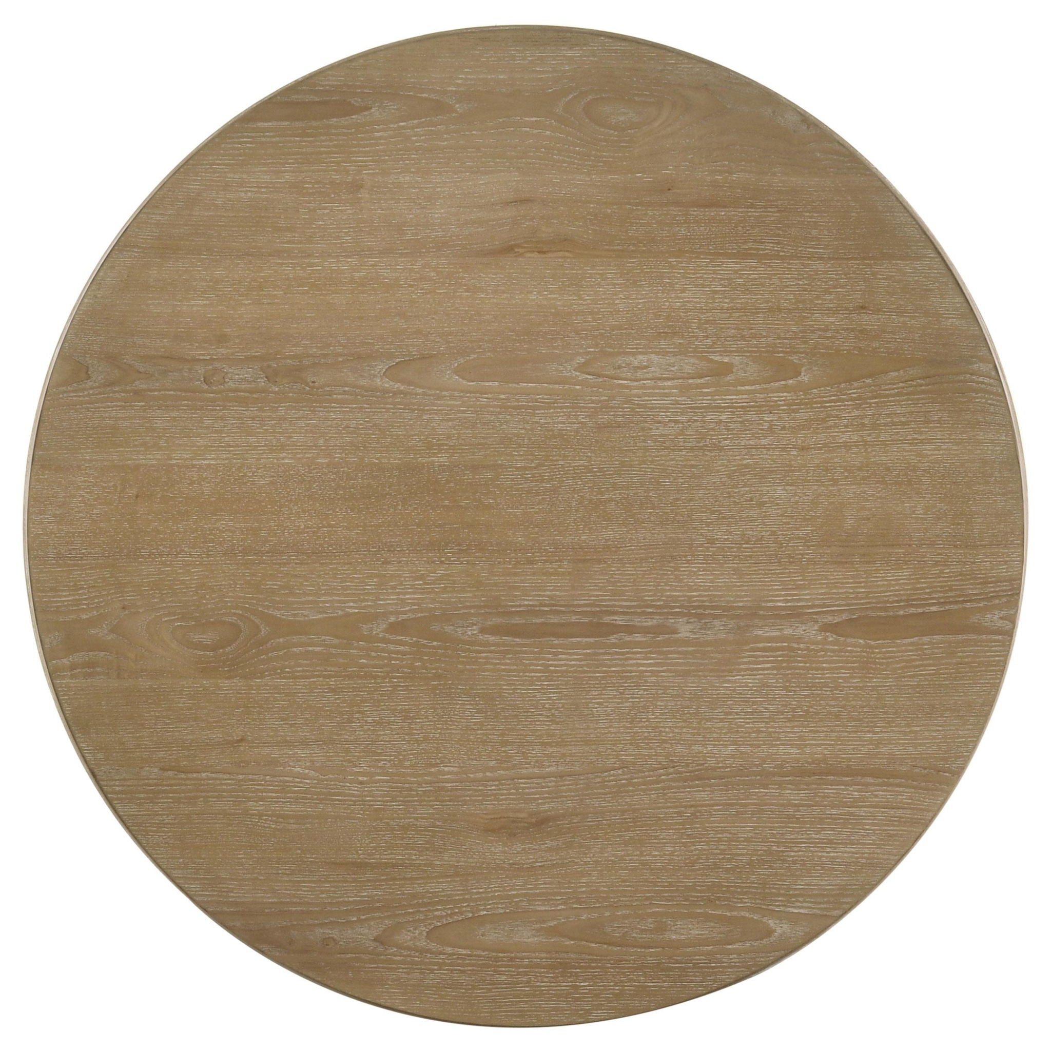 Adina 2-piece Round Coffee Table Set Distressed Light Brown