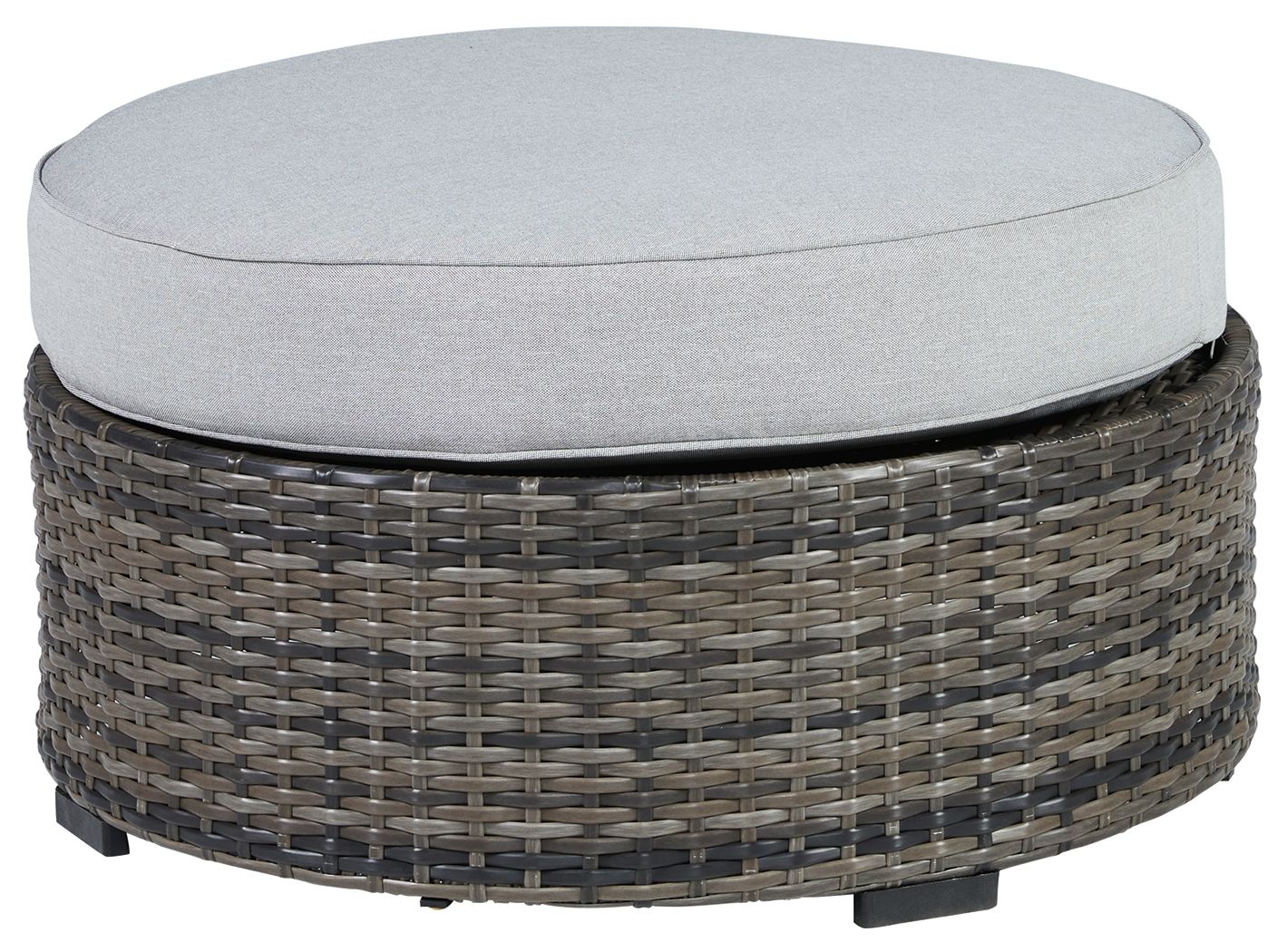Signature Design by Ashley® Harbor Court - Gray - Ottoman With Cushion | Meri Furniture