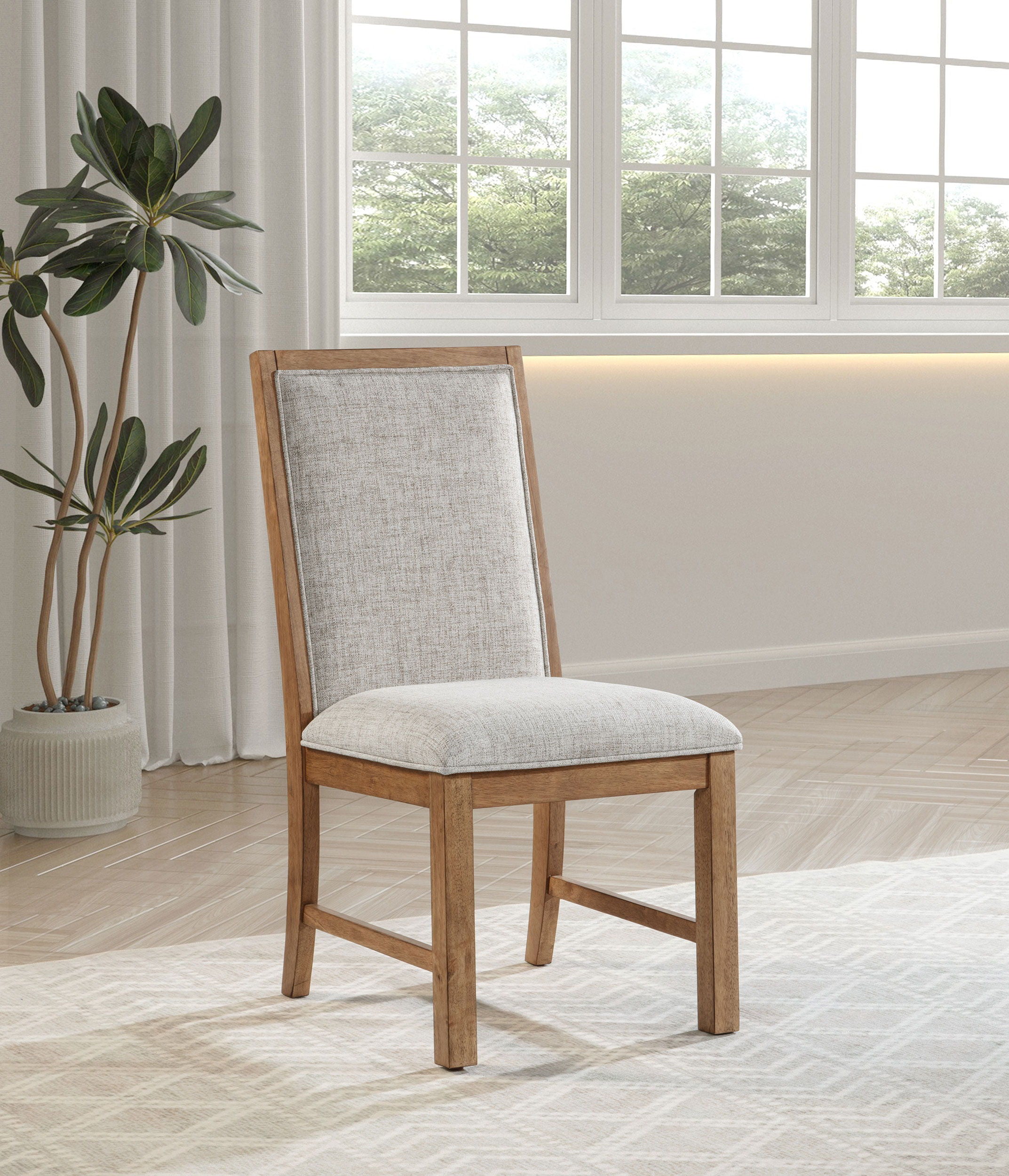 Coaster Fine Furniture Bruner - Upholstered Dining Side Chair (Set of 2) - Brown | Meri Furniture