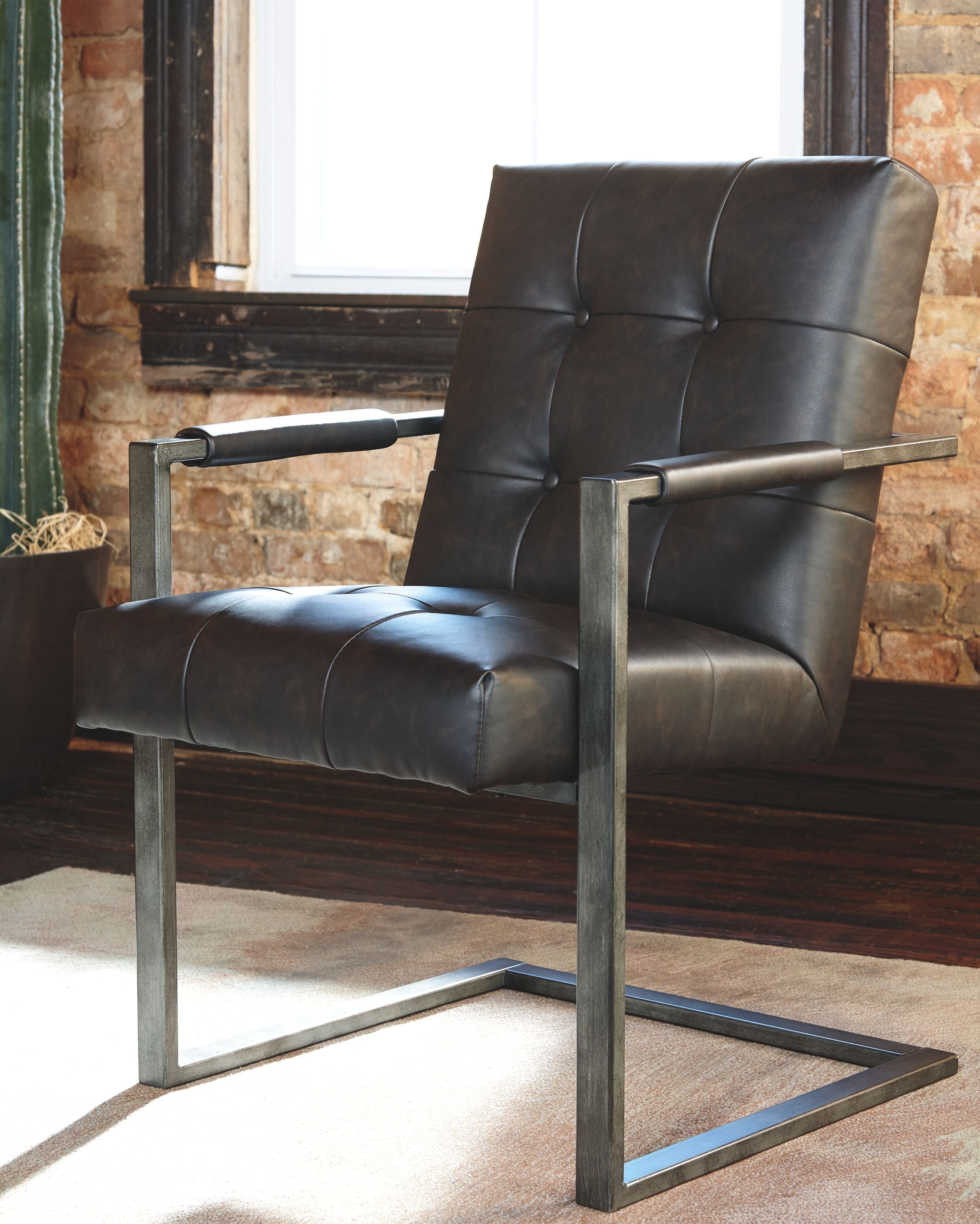 Ashley Furniture Starmore - Black - Home Office Desk Chair (Set of 2) | Meri Furniture