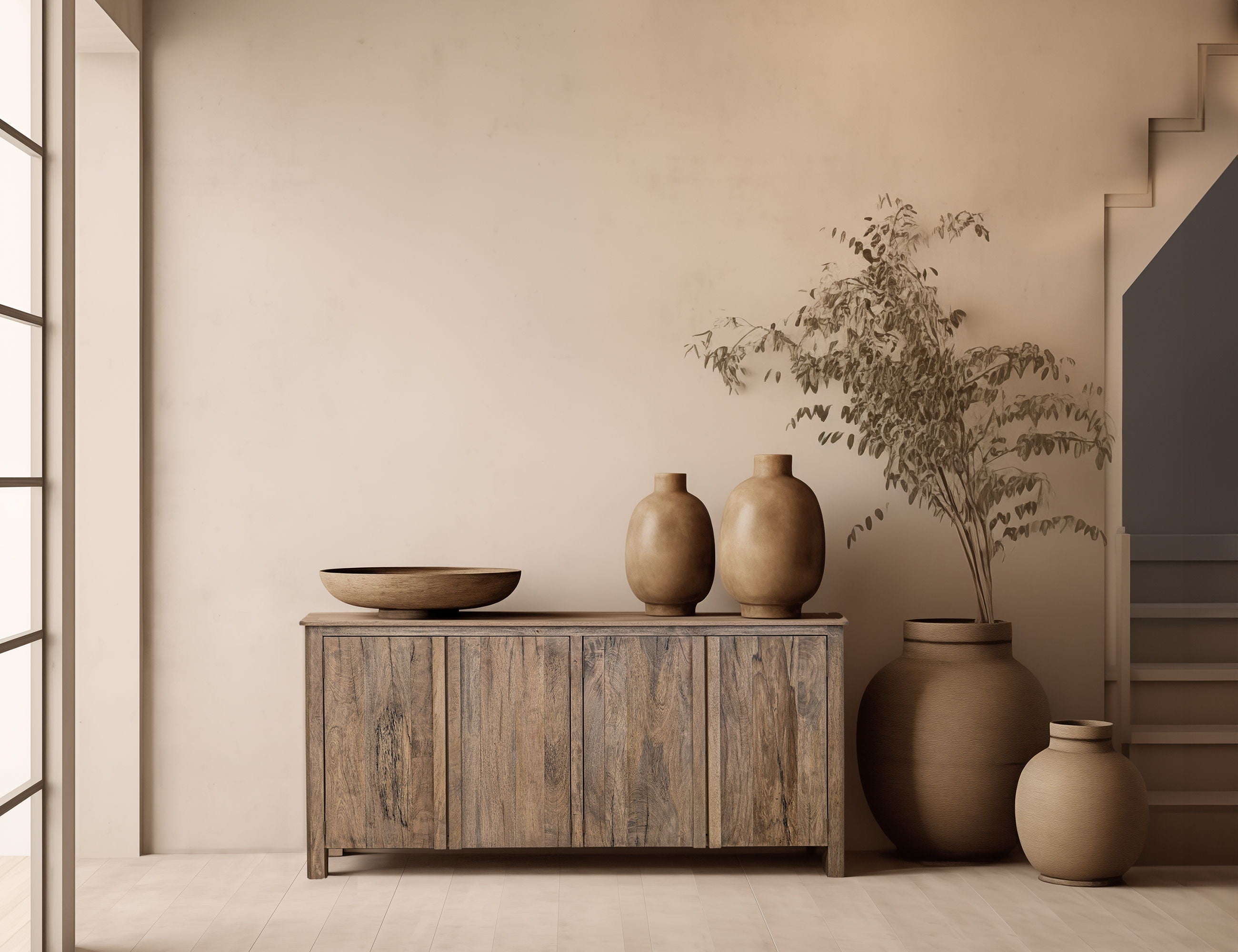 International Furniture Direct Xel-Ha - Console - Almond Brown | Meri Furniture