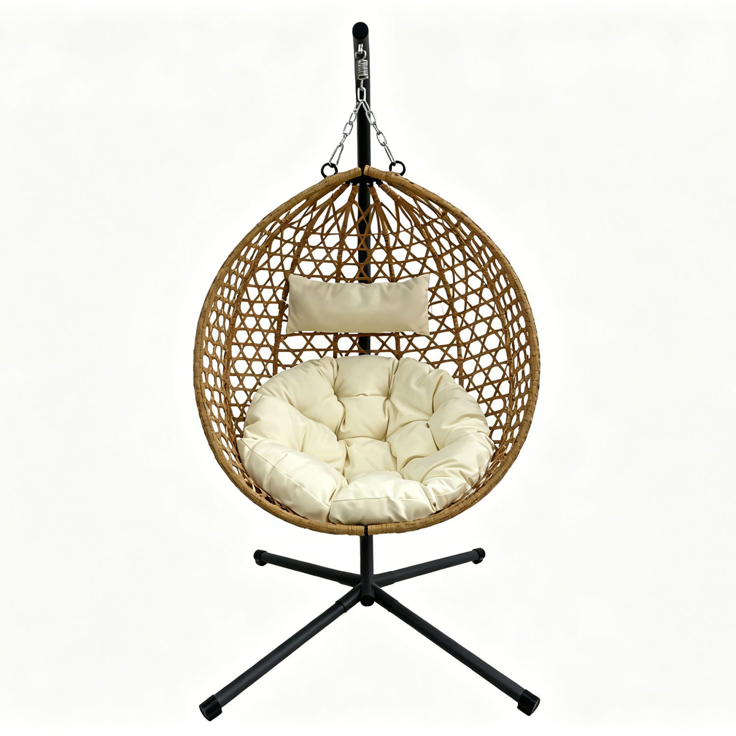 Outdoor Folding PE Rattan Hanging Egg Chair