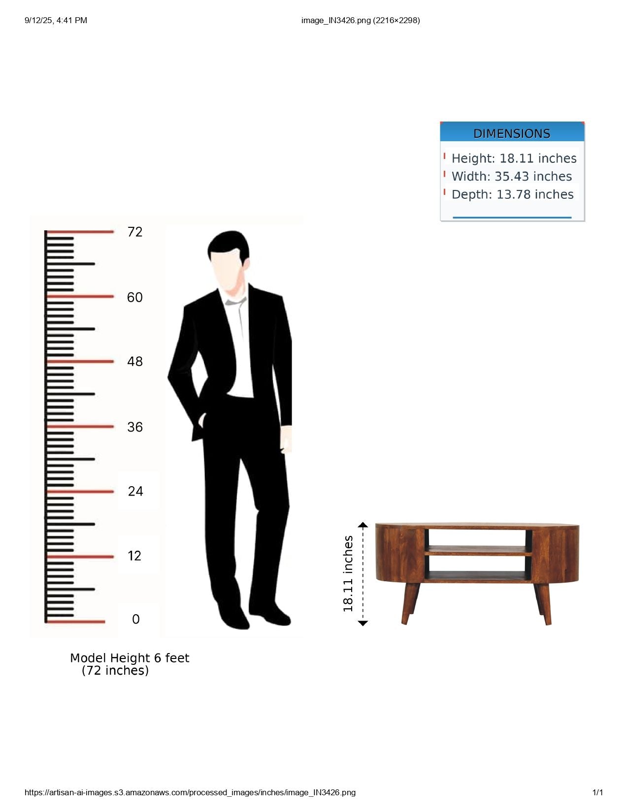 Cortez - Media Unit - Chestnut