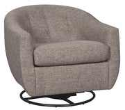 Ashley Furniture Upshur - Taupe - Swivel Glider Accent Chair | Meri Furniture