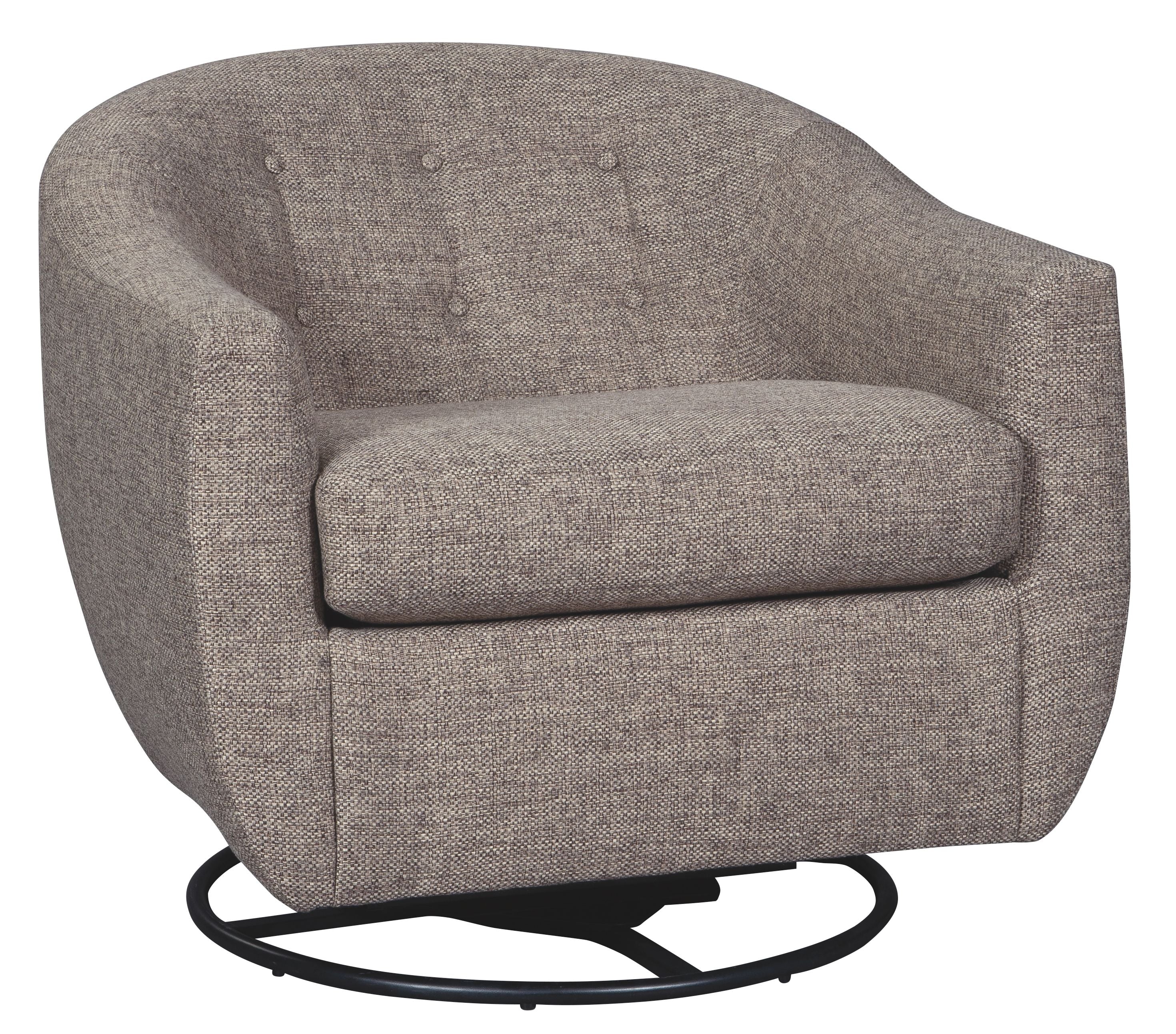Ashley Furniture Upshur - Taupe - Swivel Glider Accent Chair | Meri Furniture