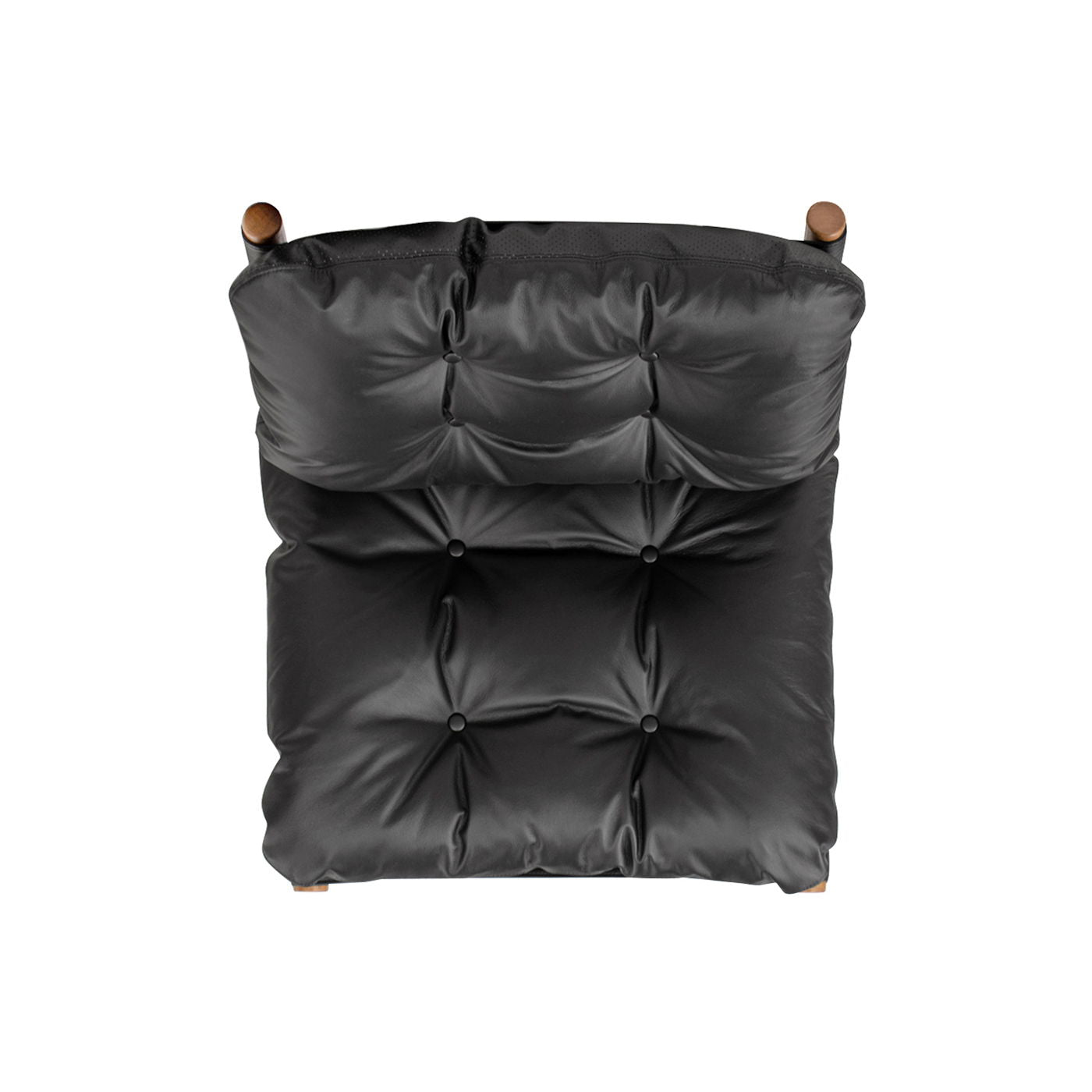 Oxford Leather Mid-Century Modern Accent Chair - Noir Black