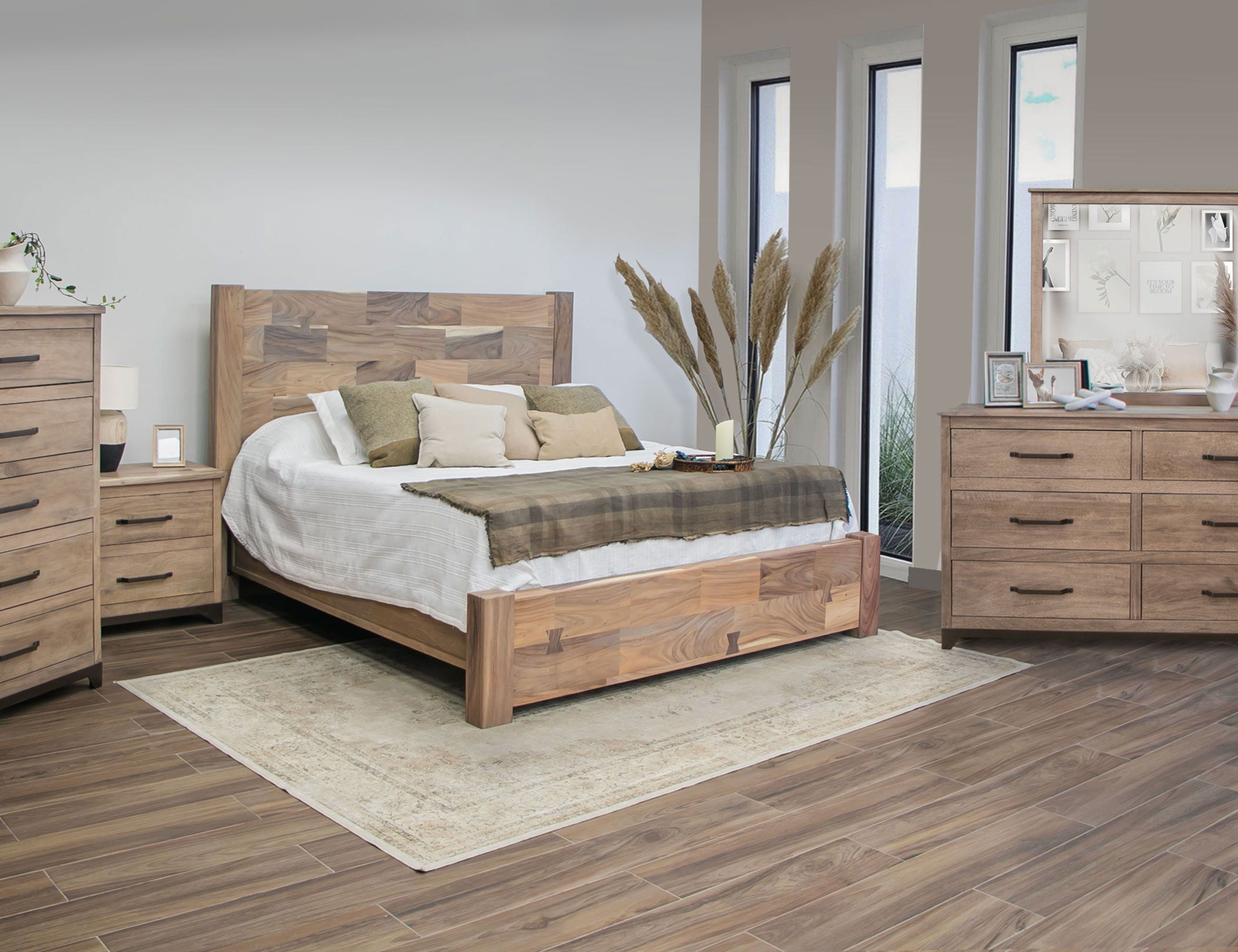 International Furniture Direct Natural Parota - Dresser - Brown Cappuccino | Meri Furniture