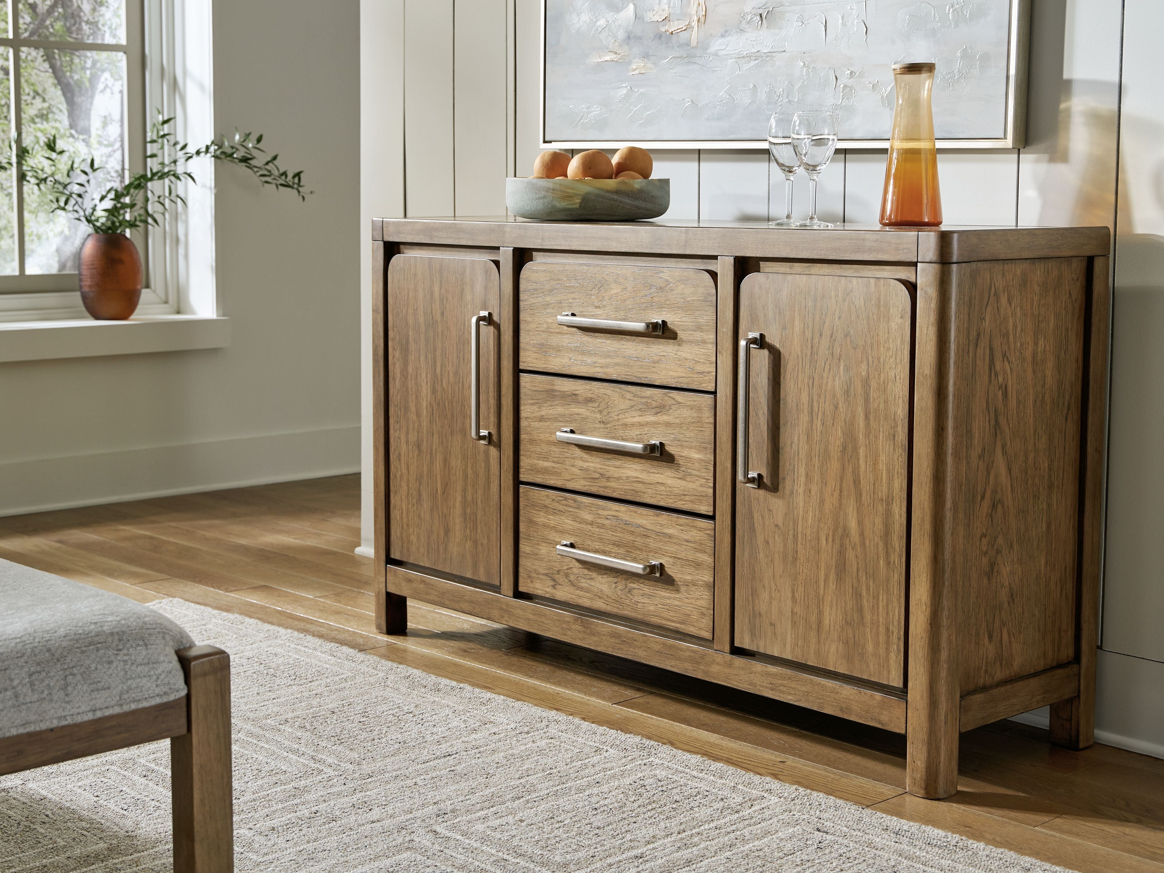 Signature Design by Ashley® Cabalynn - Light Brown - Dining Room Server | Meri Furniture